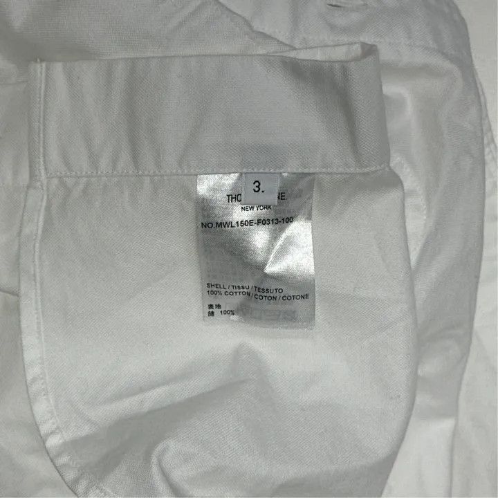 Thom Browne Thom Browne White Classic Long Sleeve Shirt -2507 Size US M / EU 48-50 / 2 - 6 Thumbnail