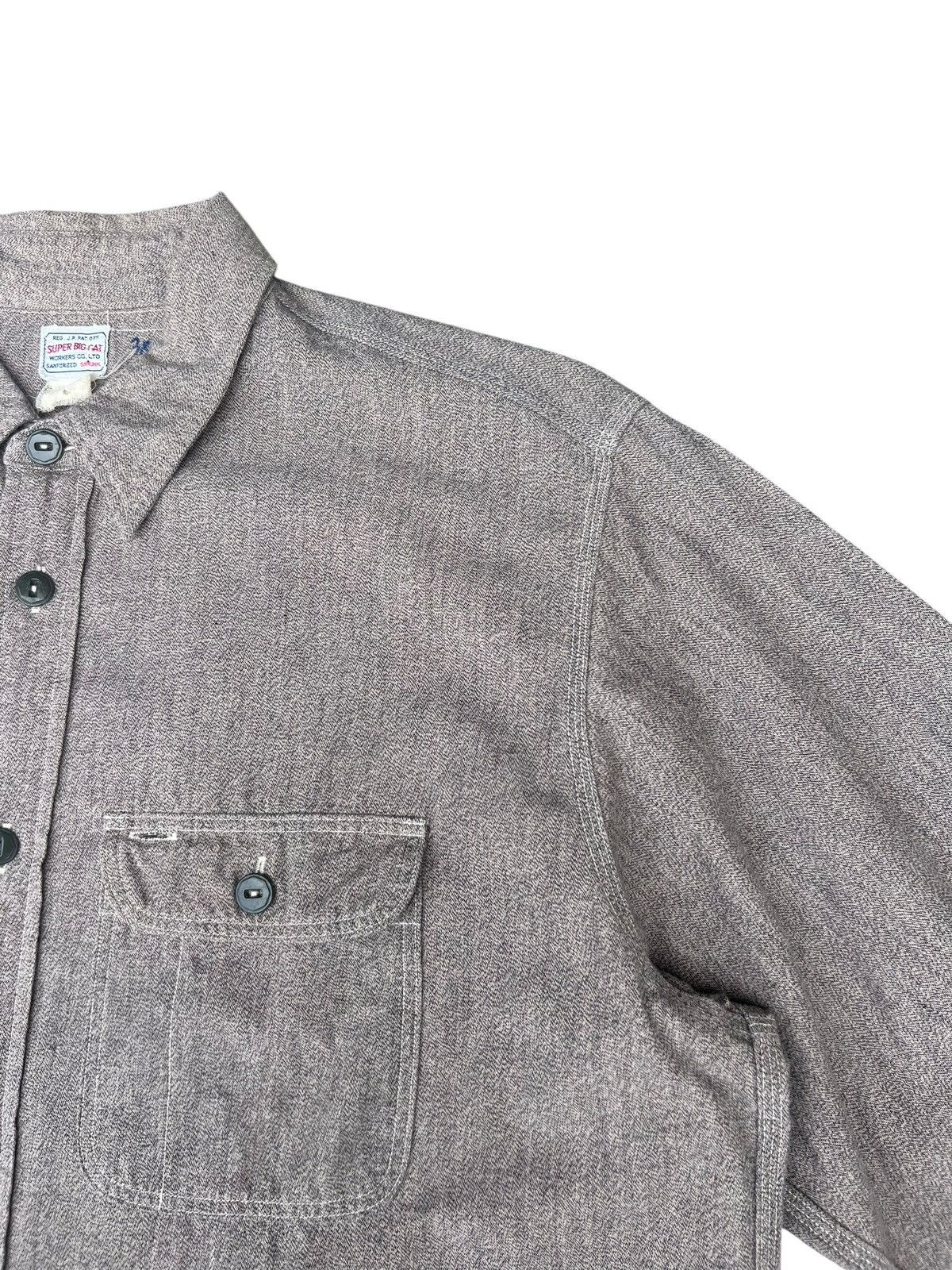Freewheelers Super Big-Cat Workers Japan Salt & Pepper Work Shirt Size US L / EU 52-54 / 3 - 13 Thumbnail