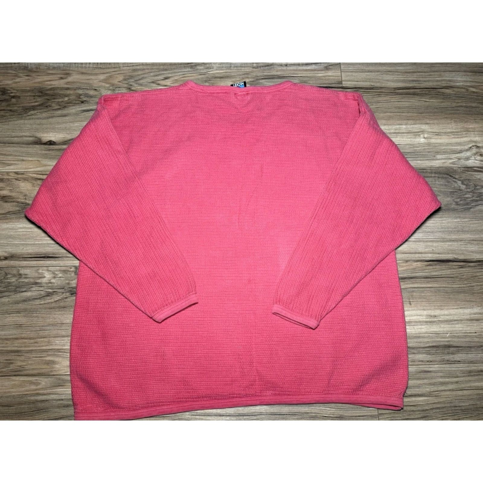 Pinko VINTAGE Pink 90s Mickey And Minnie Mouse Heart Crop Sweatshirt L/XL Pullover Women Girls Mens Size XL / US 12-14 / IT 48-50 - 4 Thumbnail