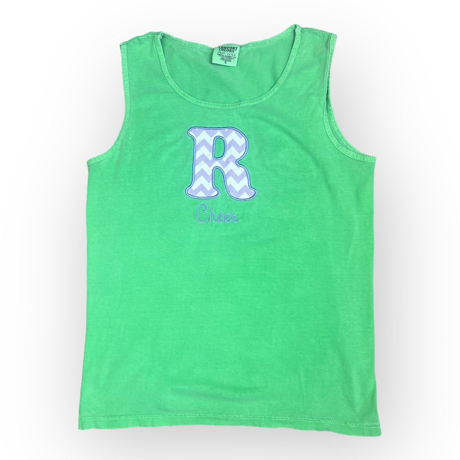 Vintage Vintage Cheer Tank Chevron Print Green Purple White Accents Size S / US 4 / IT 40 - 7 Thumbnail