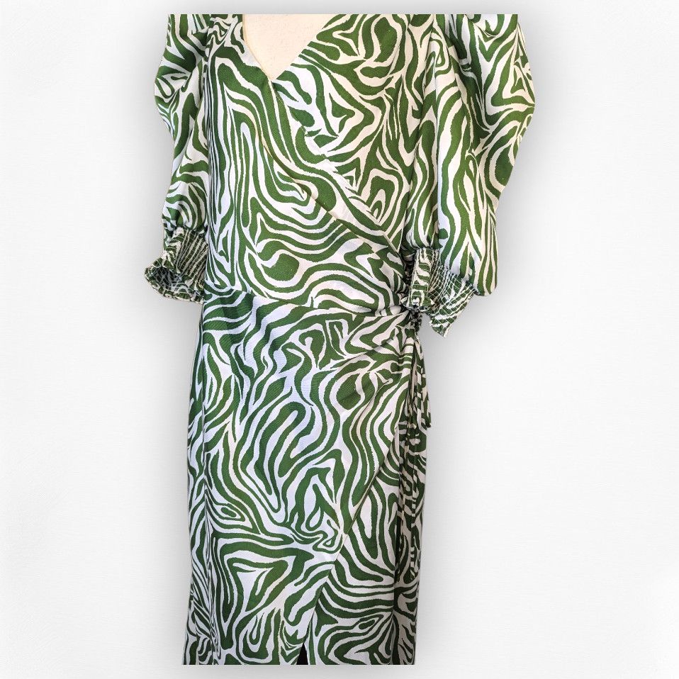 Cinq a Sept Cinq a Sept Kacy maxi dress size 14 green zebra print Size XL / US 12-14 / IT 48-50 - 7 Thumbnail