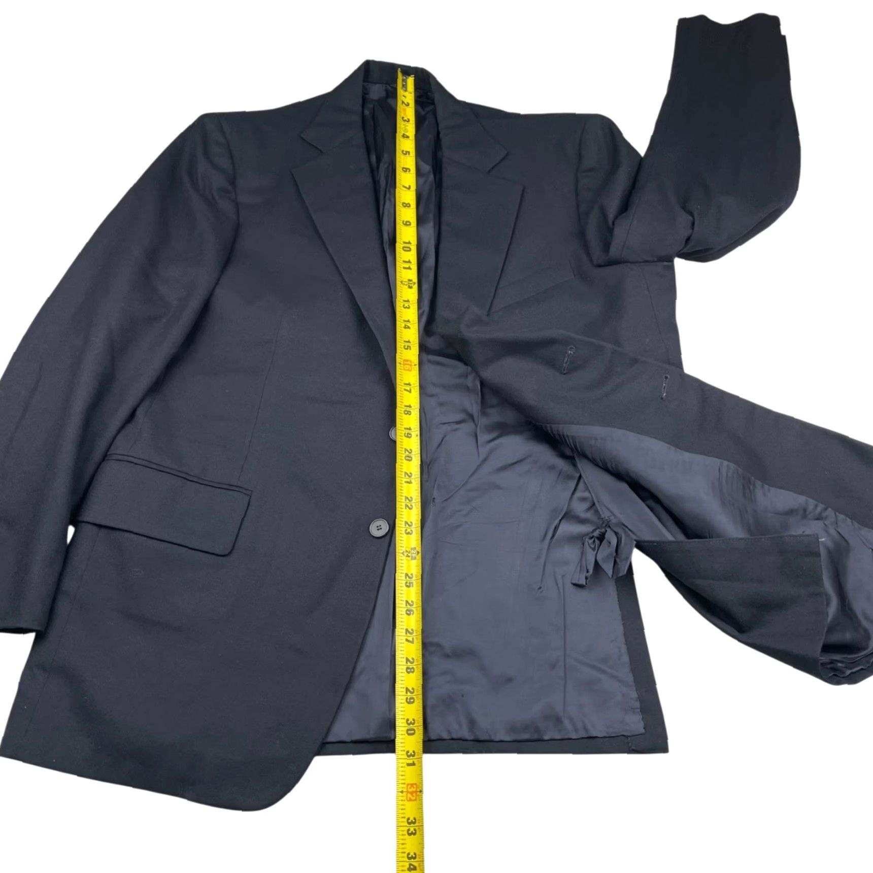 Vintage VTG Dunhill Tailors Men’s Blazer Coat Jacket Wool Flannel 2-Button Navy 44R US Adults Mens Size 44R - 7 Thumbnail