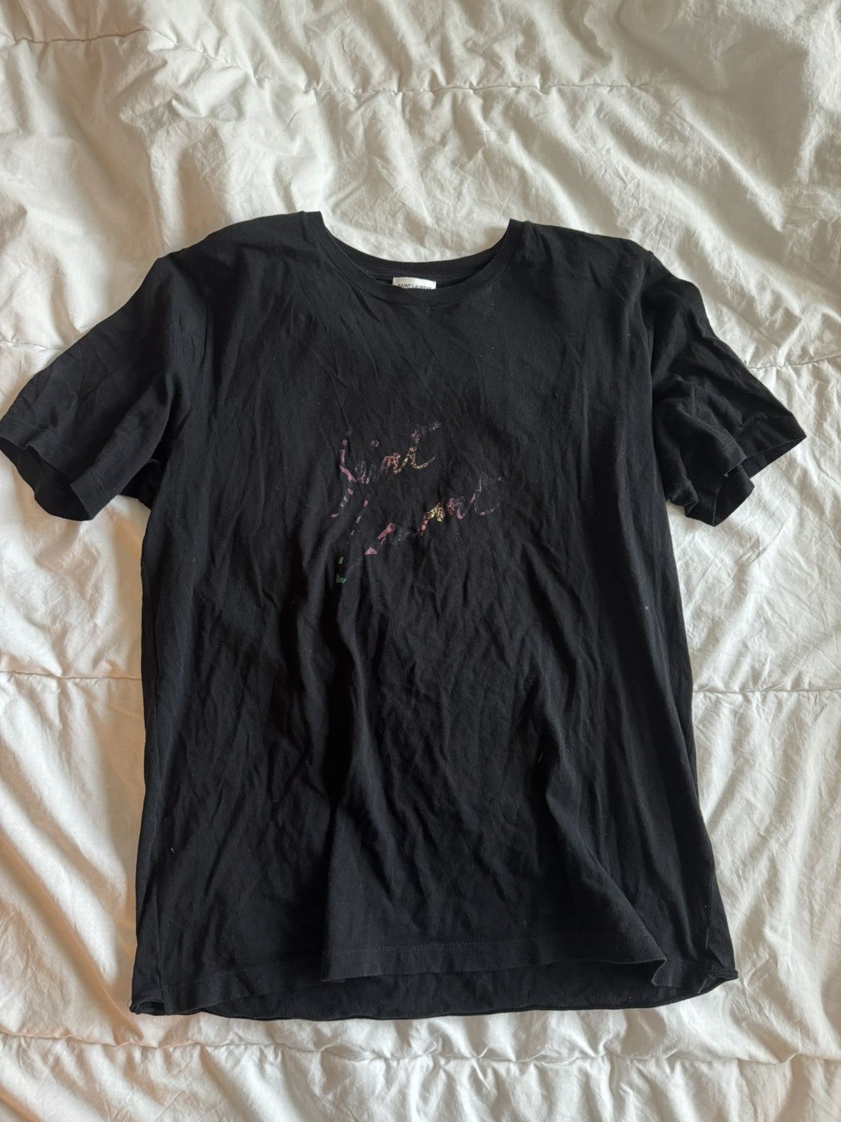 Saint Laurent Paris Saint Laurent Signature Logo T-Shirt Leopard Animal Print Size US S / EU 44-46 / 1 - 8 Thumbnail