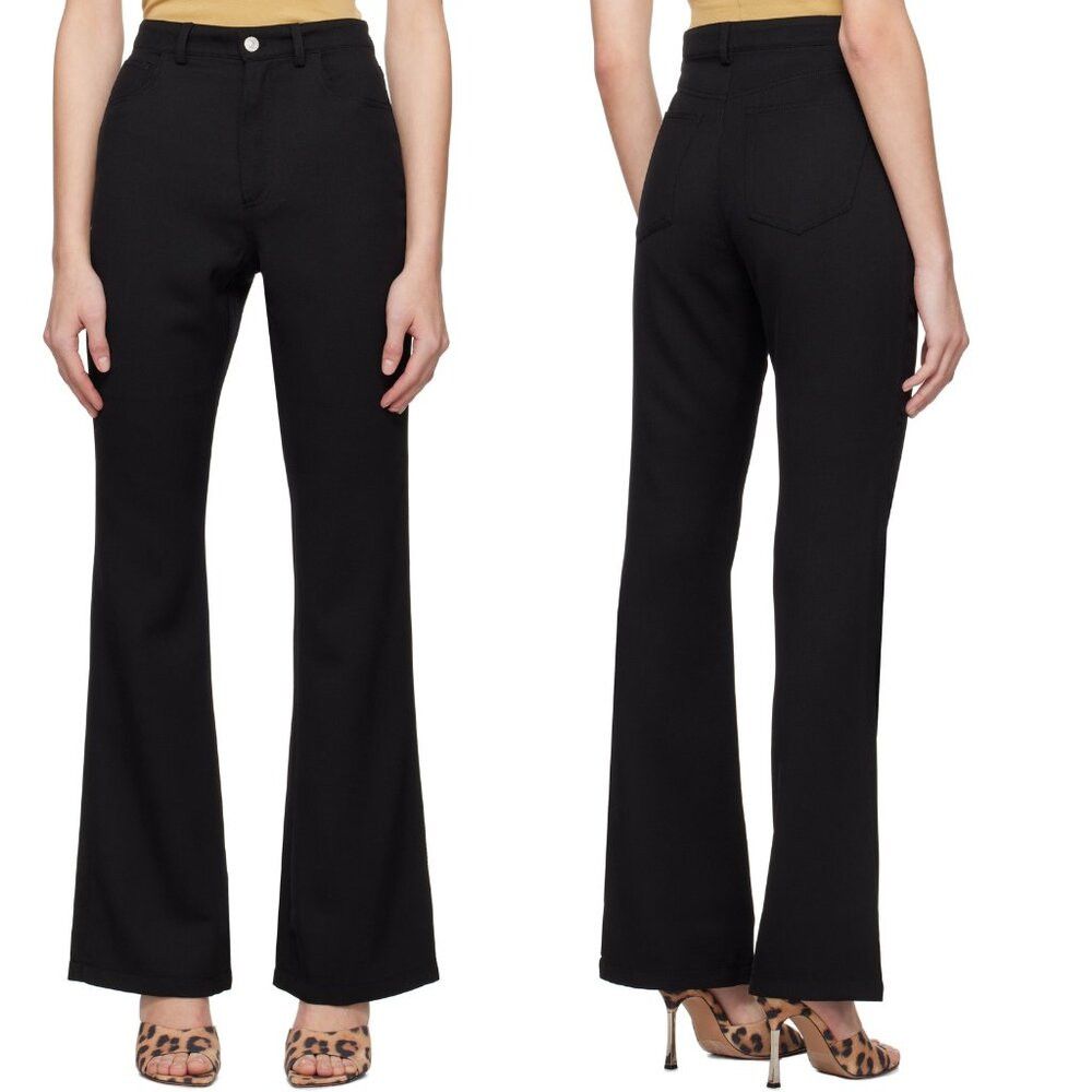 RE/DONE NWT New $425 Re/Done Black Riding Wool Trouser Jeans Size 2 Size 29" - 1 Thumbnail