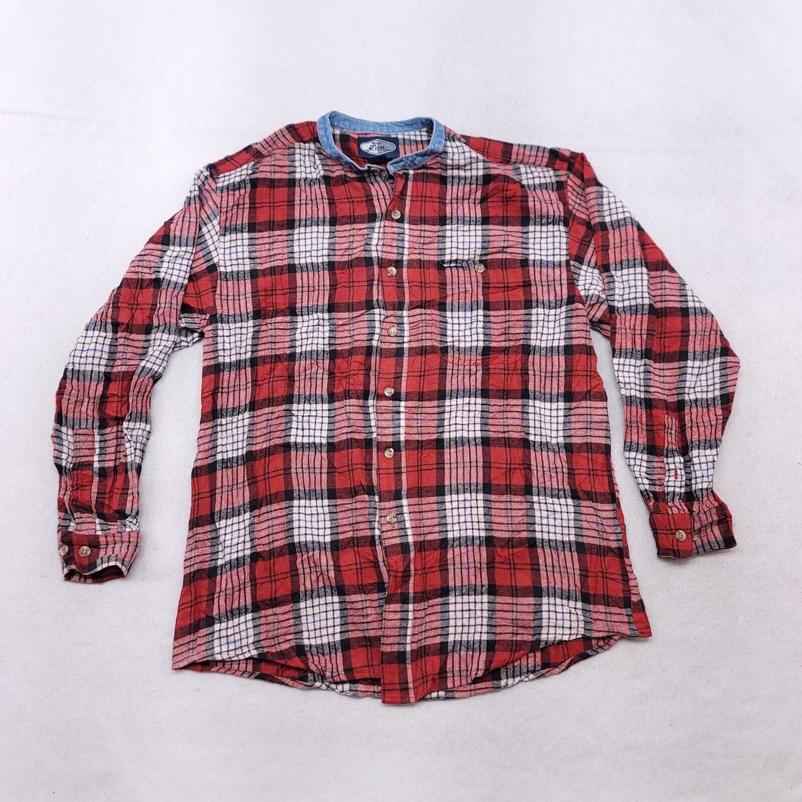 Wrangler Wear First Tartan Flannel Shirt Mens Size Medium M Red White Size US M / EU 48-50 / 2 - 2 Thumbnail
