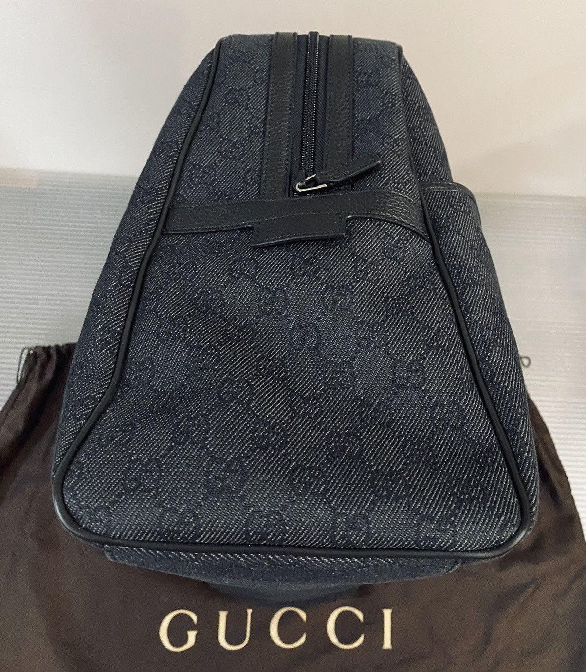 Gucci Gucci 🇮🇹 Nero GG kanvas/leather carry all bowler unisex NEW Size ONE SIZE - 12 Thumbnail