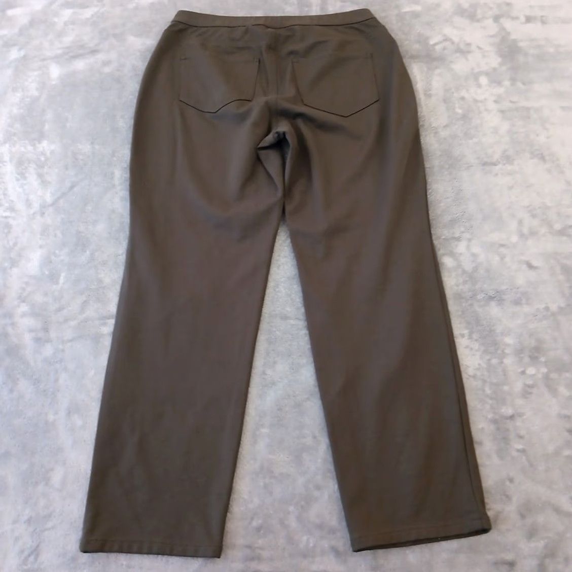 J. Jill J.Jill Ponte Ankle Pants Womens Petites PS Green Slim Leg Pull On Stretch Straight Size 28" / US 6 / IT 42 - 2 Thumbnail