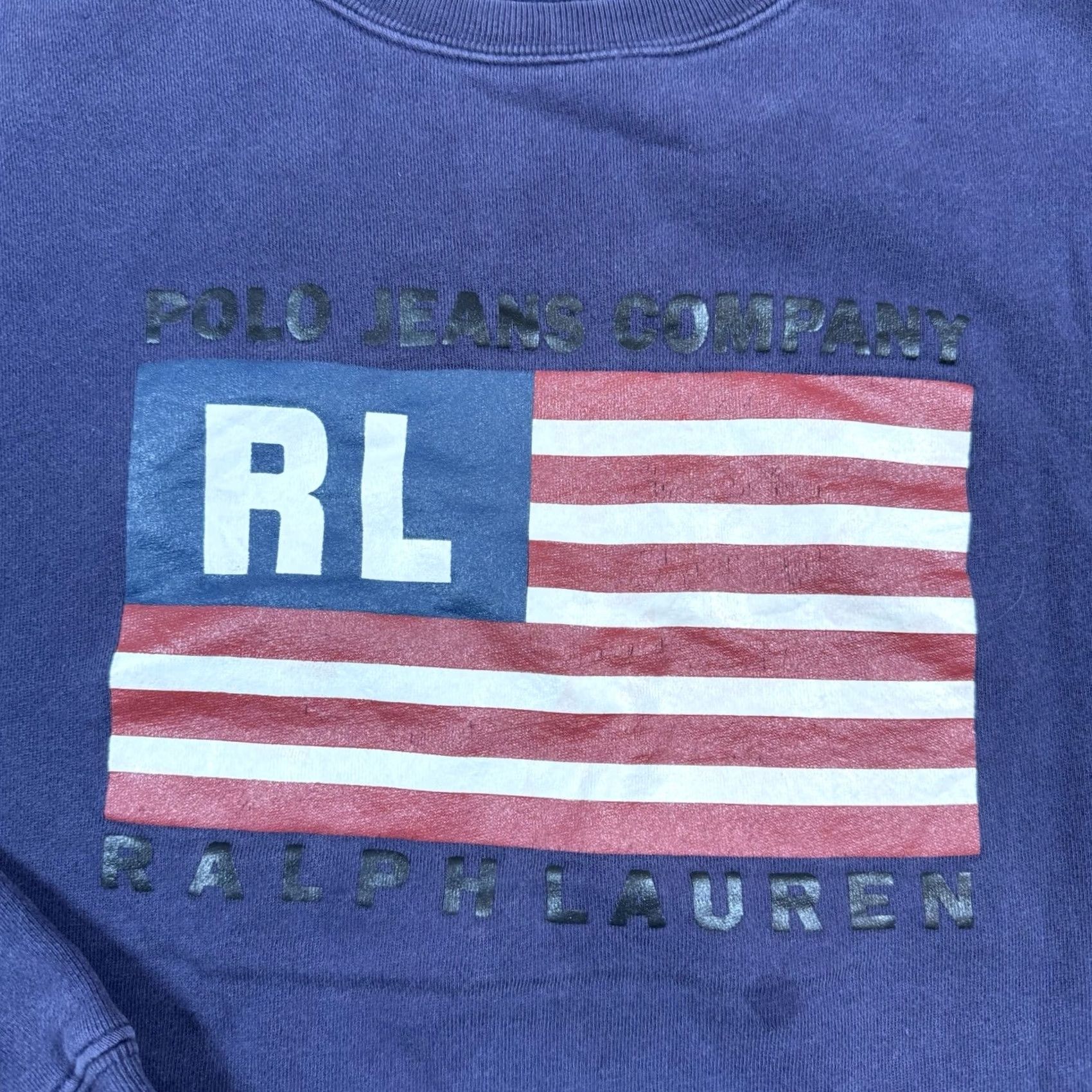 Ralph Lauren VTG Ralph Lauren Polo Jeans Co Sweatshirt Mens XL USA Flag Multicolor Pullover Sweater Mens Size US XL / EU 56 / 4 - 3 Thumbnail