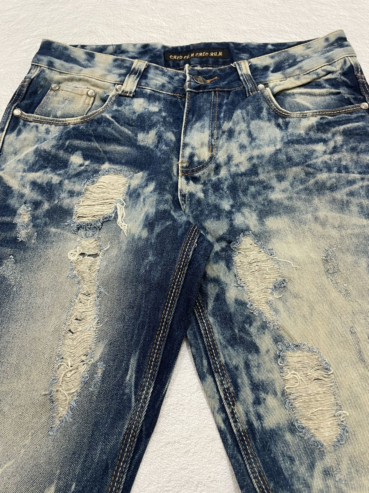Hysteric Glamour 2000s Acid Washed Jeans Distressed Denim Y2K Size US 32 / EU 48 - 3 Thumbnail
