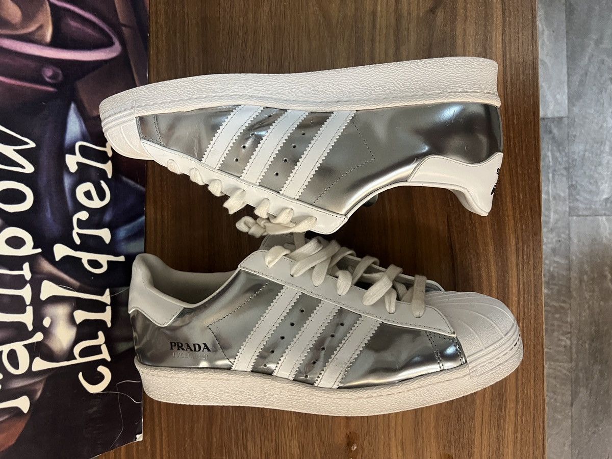 Adidas Prada prada x adidas superstar metallic silver Grailed