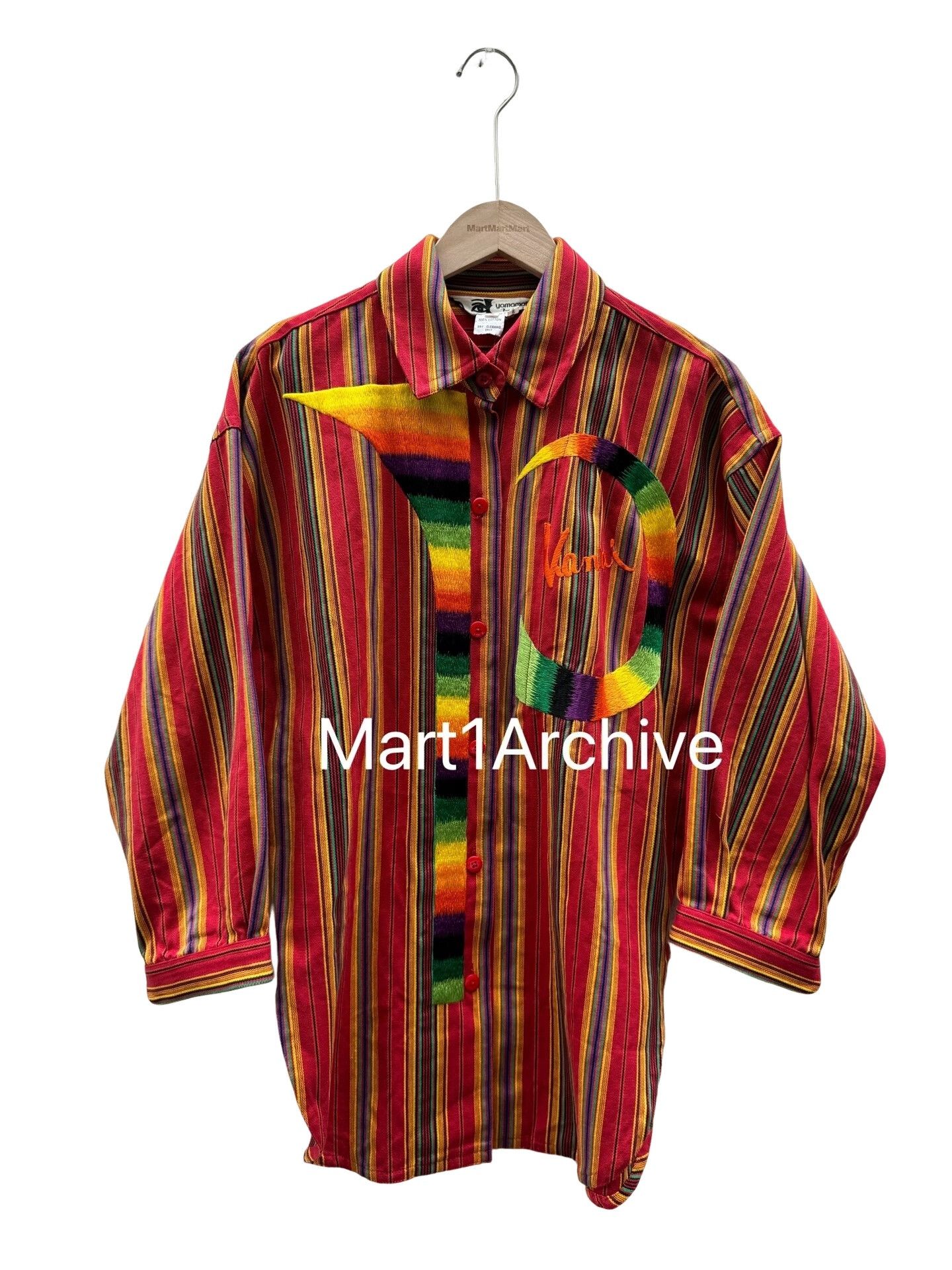 Kansai Yamamoto Kansai Yamamoto Embroidered Stripe Shirt Size S Size US S / EU 44-46 / 1 - 1 Thumbnail