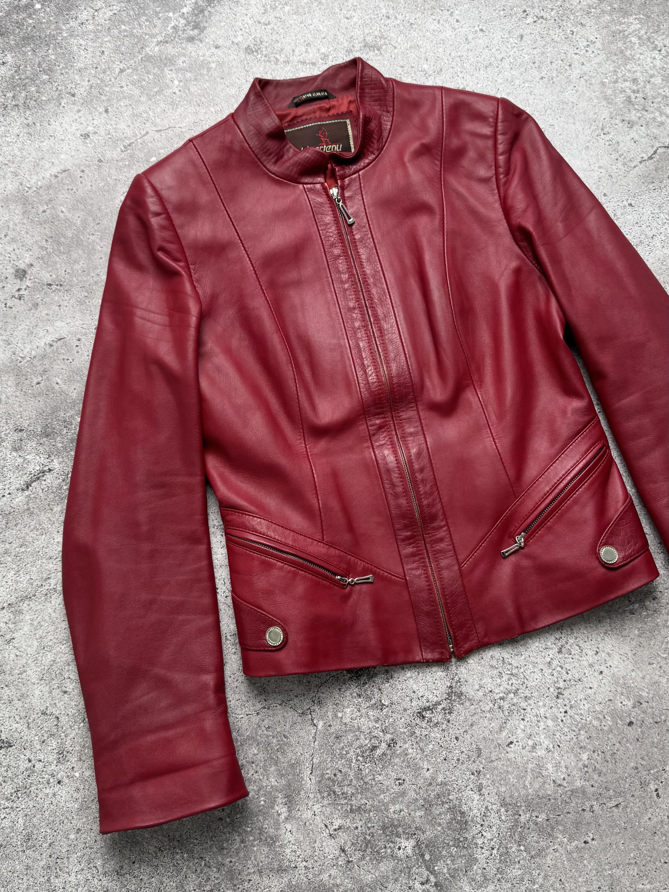 Vintage Vintage Cropped Leather Jacket C5(V409) Size M / US 6-8 / IT 42-44 - 2 Thumbnail