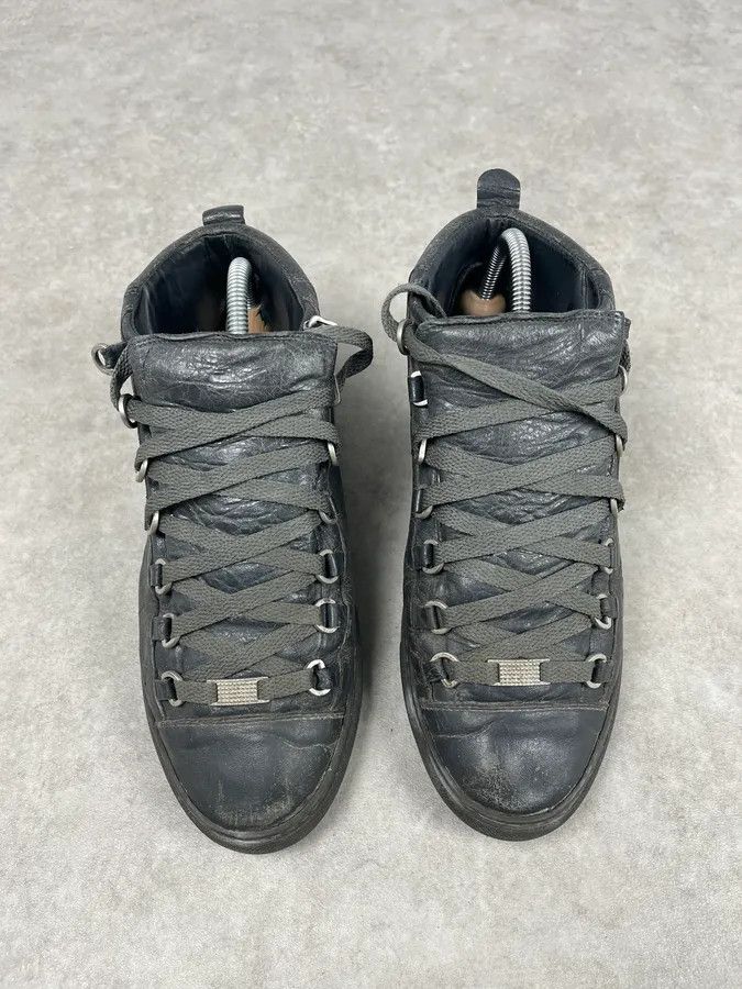 Balenciaga Balenciaga Arena Grey High Leather Sneakers Size US 8 / EU 41 - 2 Thumbnail