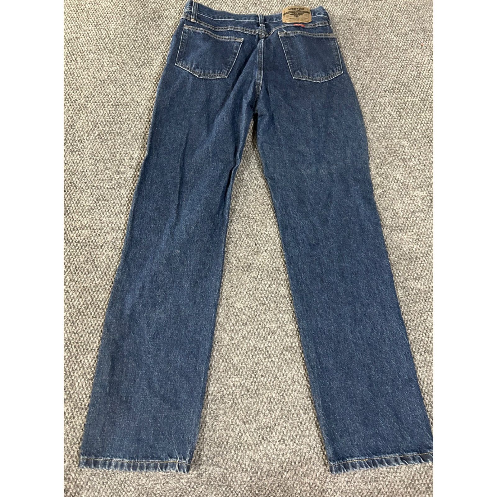 Wrangler Wrangler Jeans Mens 30x32 Blue Denim Classic Straight Leg Western Workwear Jeans 5-Pocket Design Regular Fit Mens Size US 30 / EU 46 - 6 Thumbnail