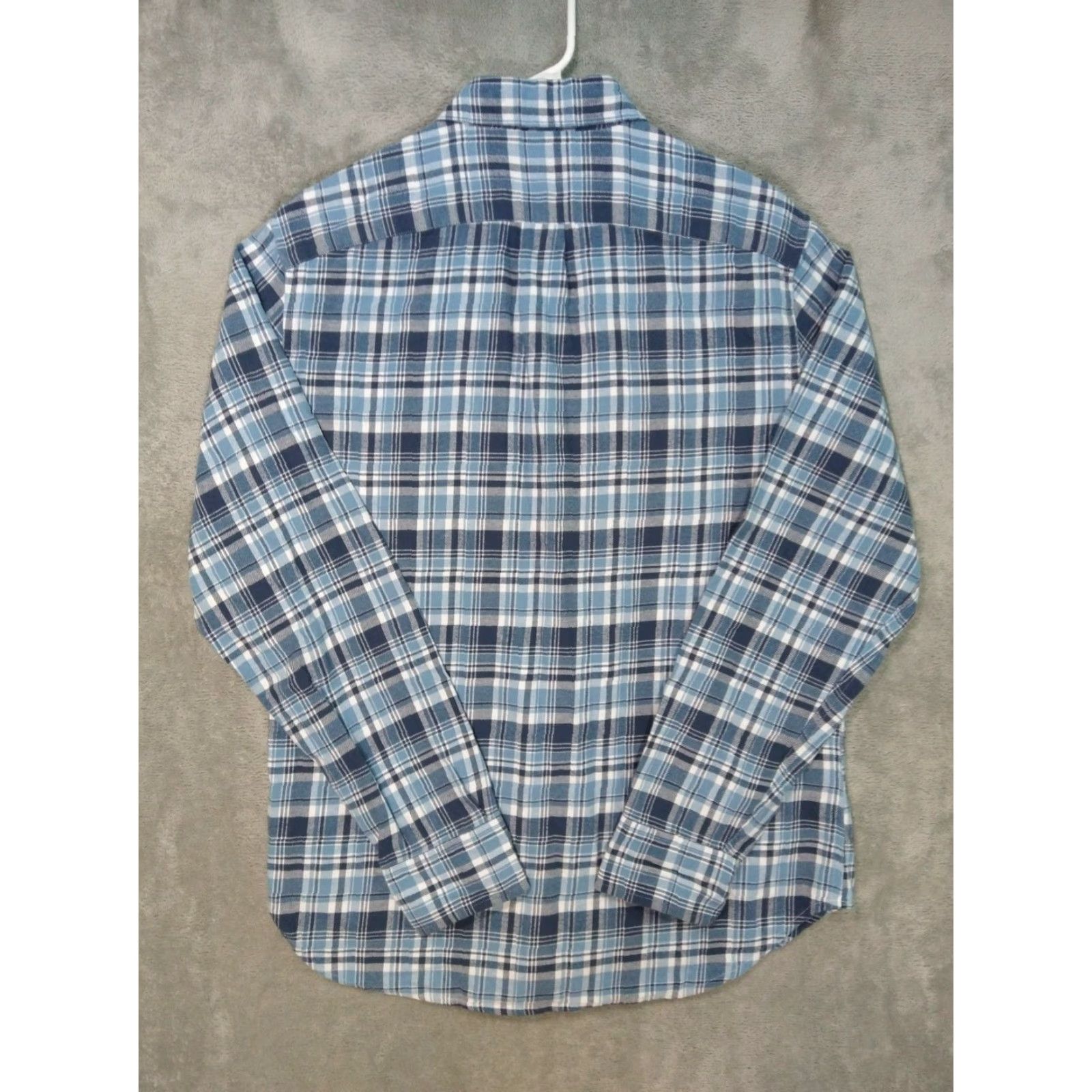 J.Crew J.CREW Classic Fit Button-Up Shirt Mens Medium Blue Plaid Flannel Long Sleeve Cotton Size US M / EU 48-50 / 2 - 2 Thumbnail
