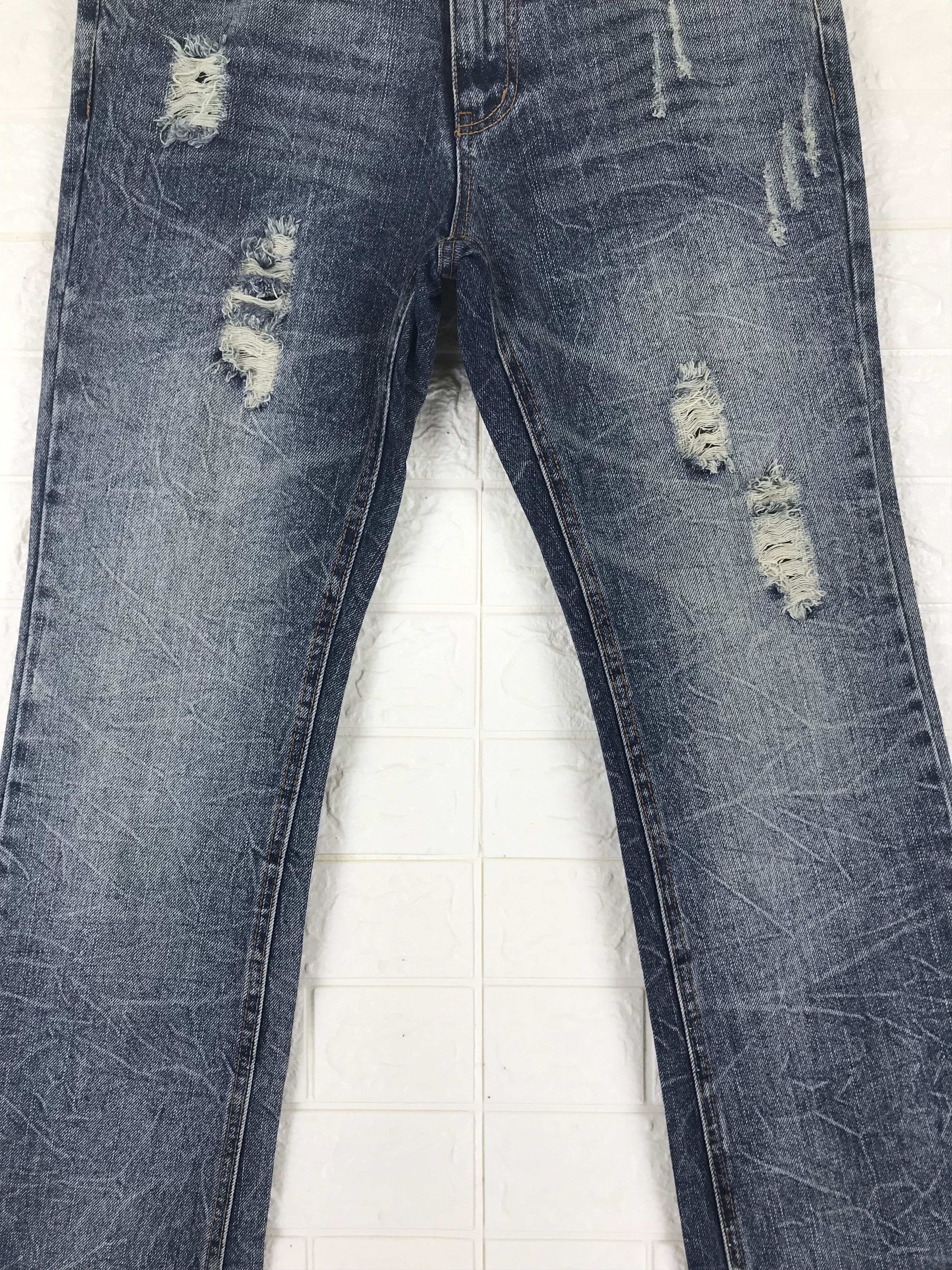 LOWBOX Lowbox Japanese Ripped Style Flare Jeans Bell Bottom Denim Size US 32 / EU 48 - 3 Thumbnail