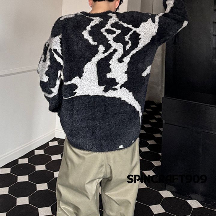 Other Graphic y2k Style Striped Knit Sweater Size US L / EU 52-54 / 3 - 6 Thumbnail