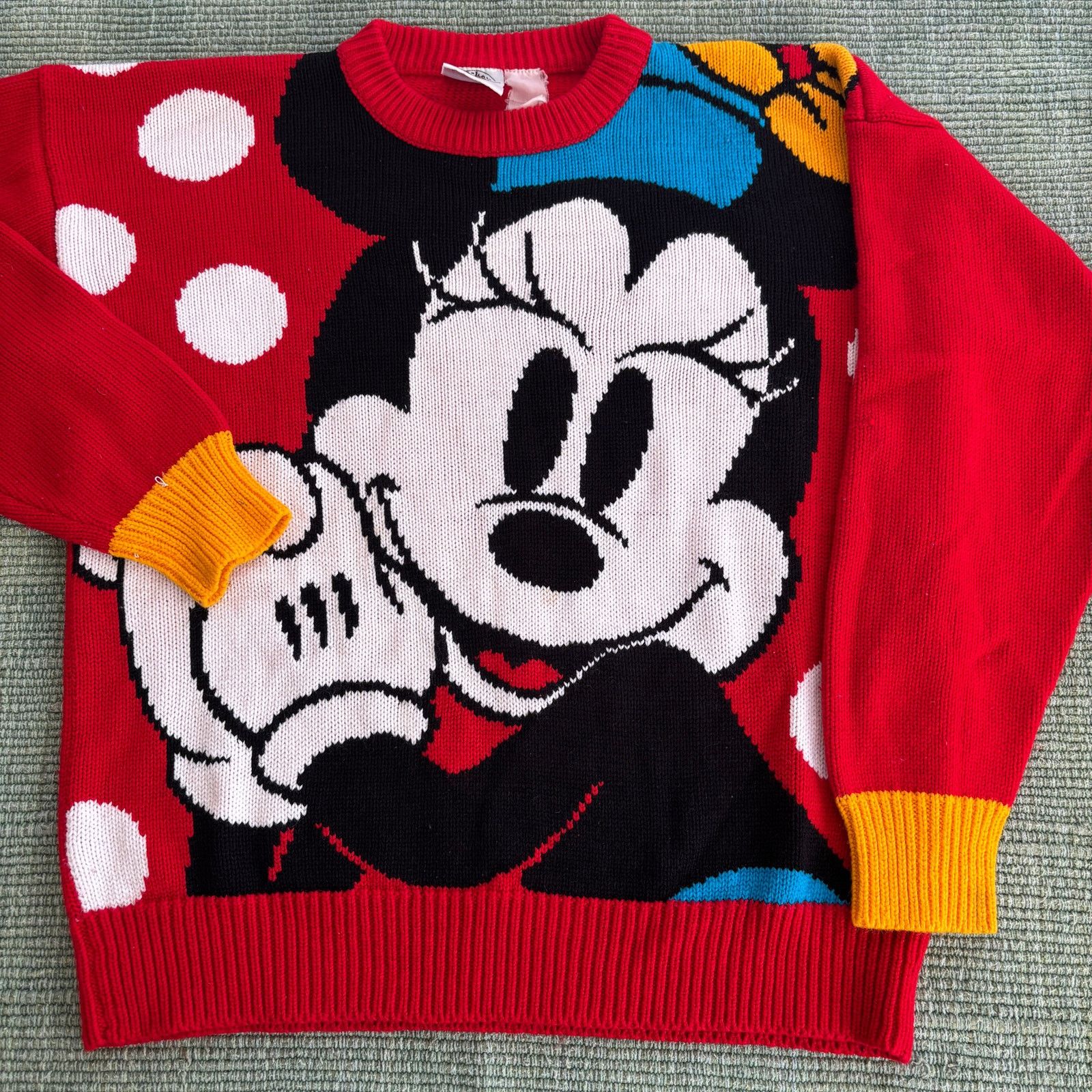 Disney × Vintage Vintage 1980s Minnie Mouse knit acrylic sweater size M/L Size US M / EU 48-50 / 2 - 10 Thumbnail