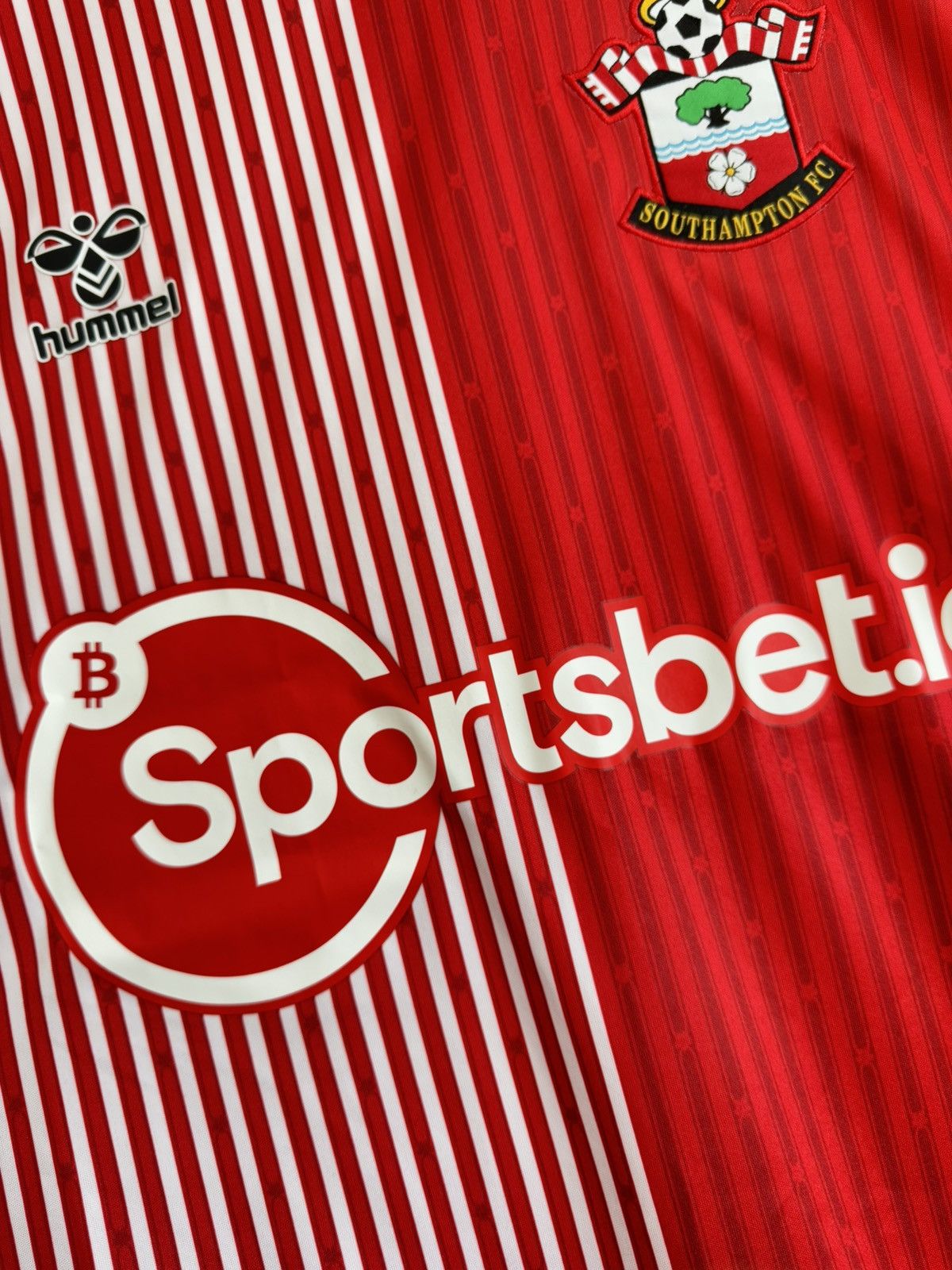 Hummel Southampton 2023-2024 Home Soccer Jersey Football Kit Shirt Size US S / EU 44-46 / 1 - 8 Thumbnail