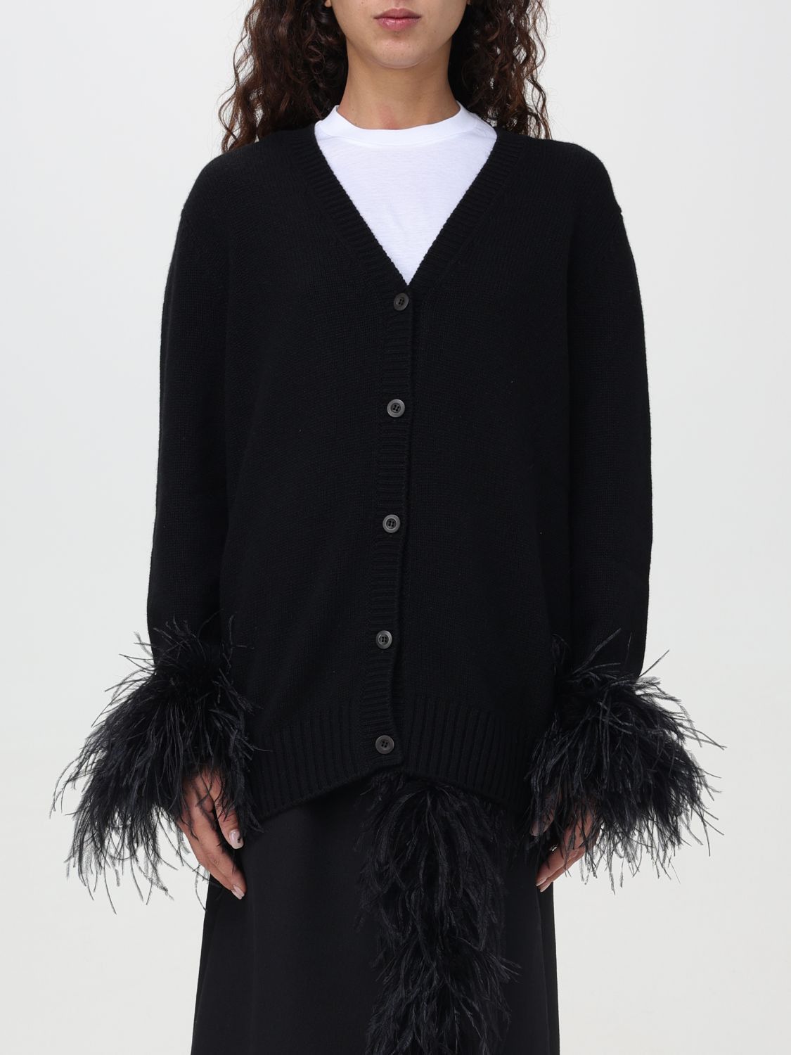 image of Prada Cardigan Woman Black, Women's (Size Small)