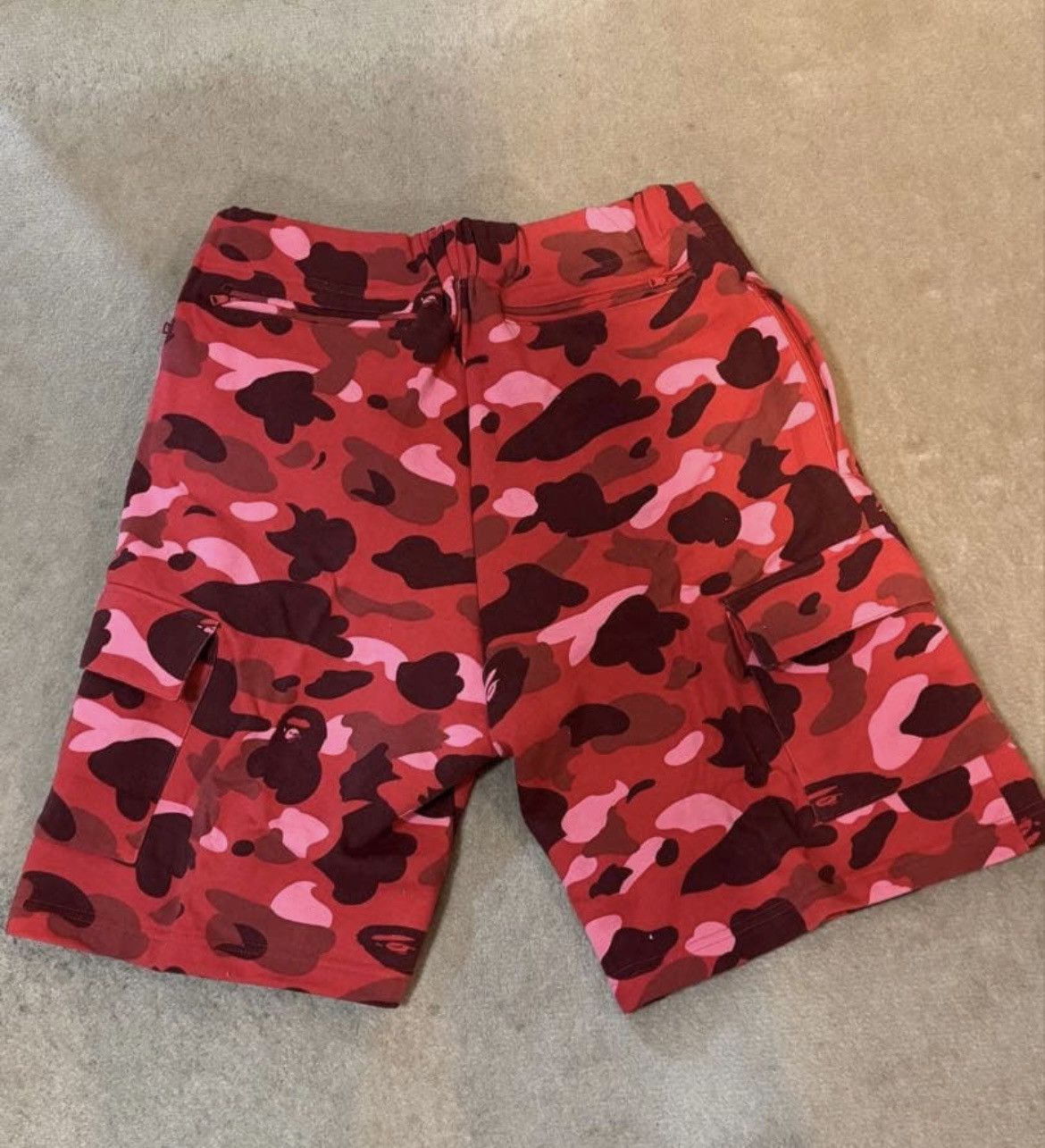 Bape RARE OG 2006 A BATHING APE RED CAMO SWEATSHORTS Size US 33 - 3 Thumbnail