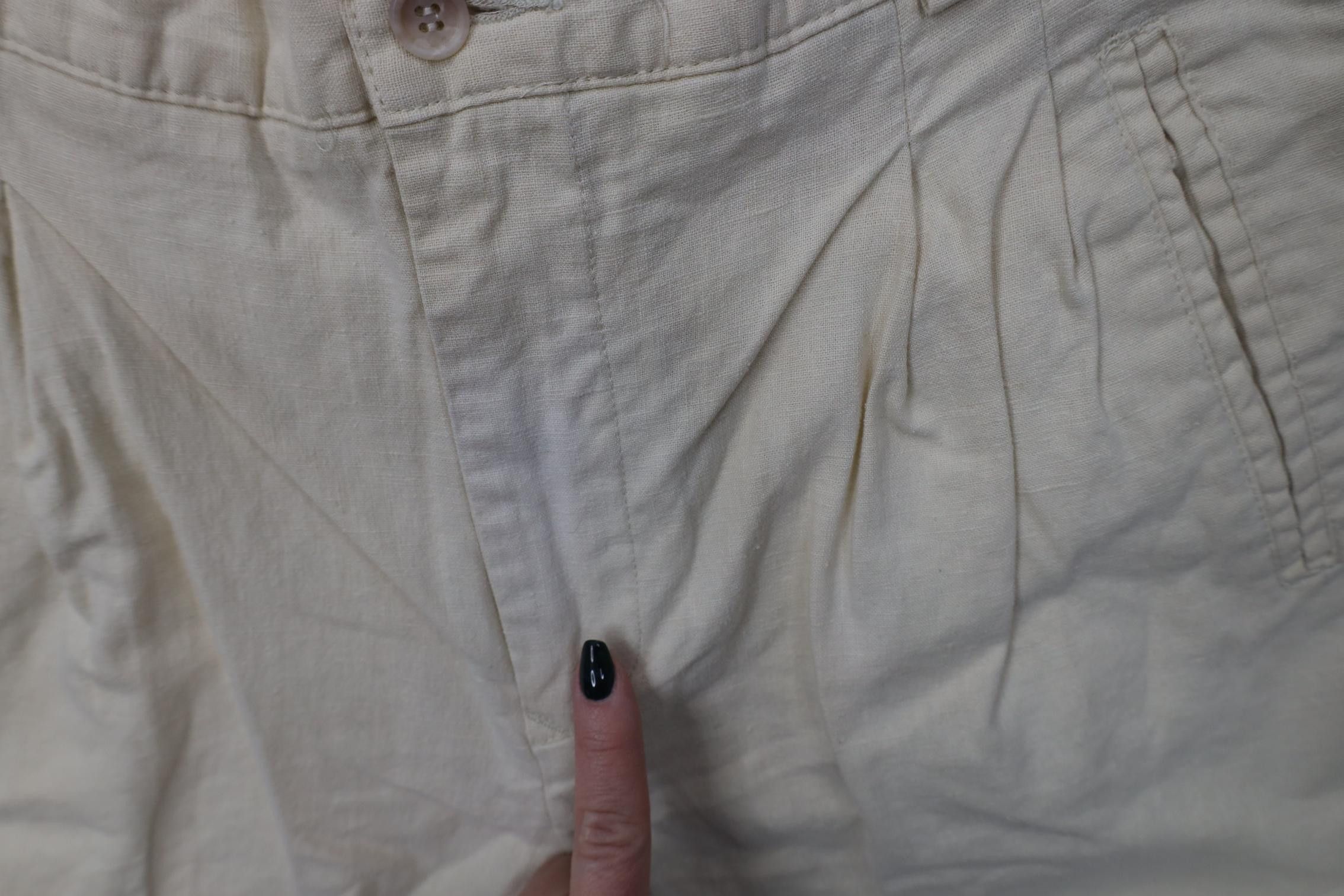 Vintage Vintage 90s Streetwear Linen Blend Knit Pleated Chino Pants Size US 32 / EU 48 - 6 Thumbnail