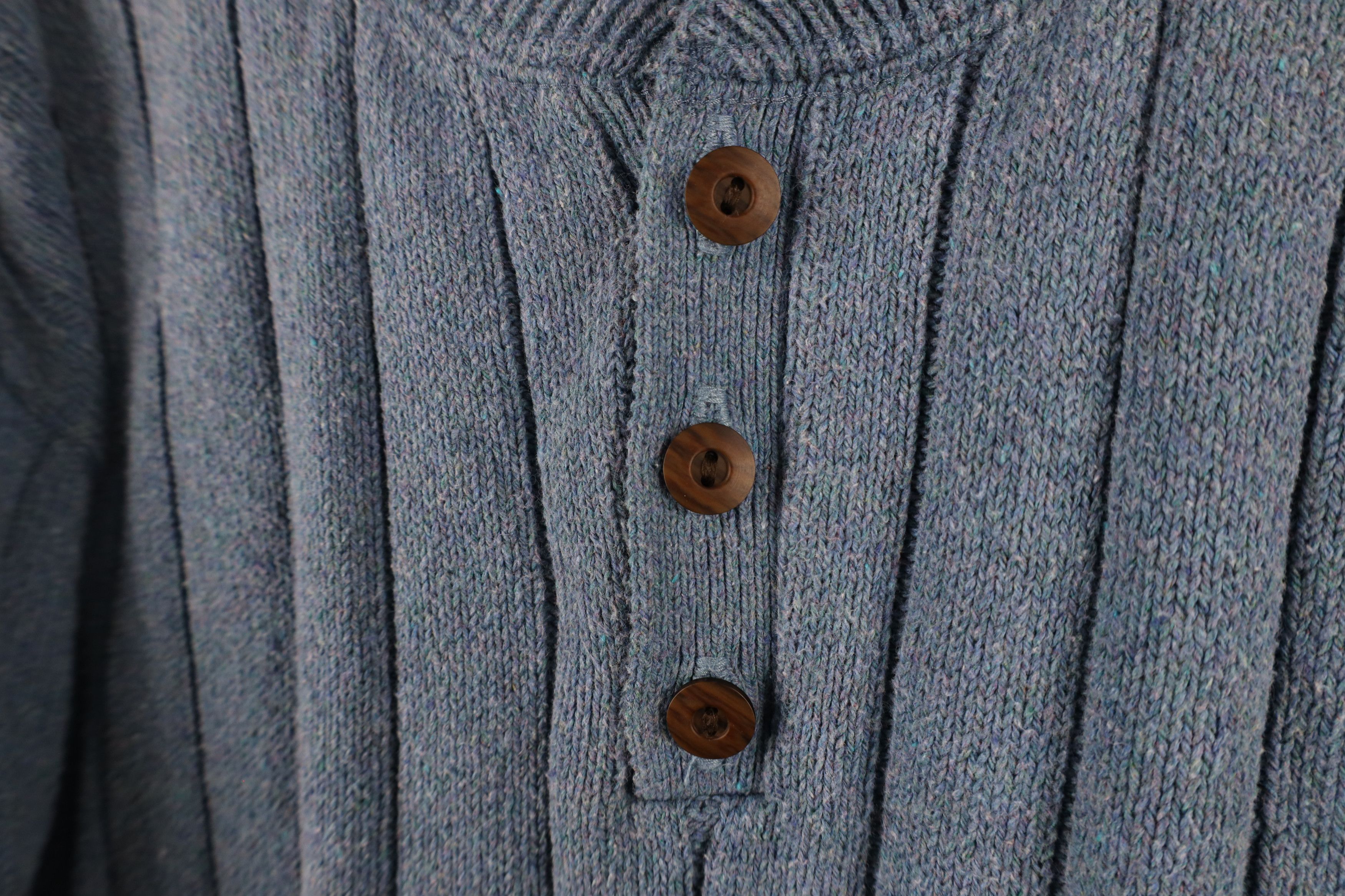 Vintage Vintage 90s Streetwear Ribbed Knit Henley Pullover Sweater Size US XXL / EU 58 / 5 - 4 Thumbnail