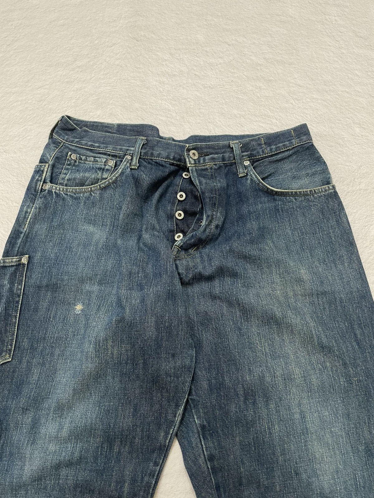 Japanese Brand 2000s Kara Kiru Denim Multi Pocket Loose Fit Size US 35 - 3 Thumbnail