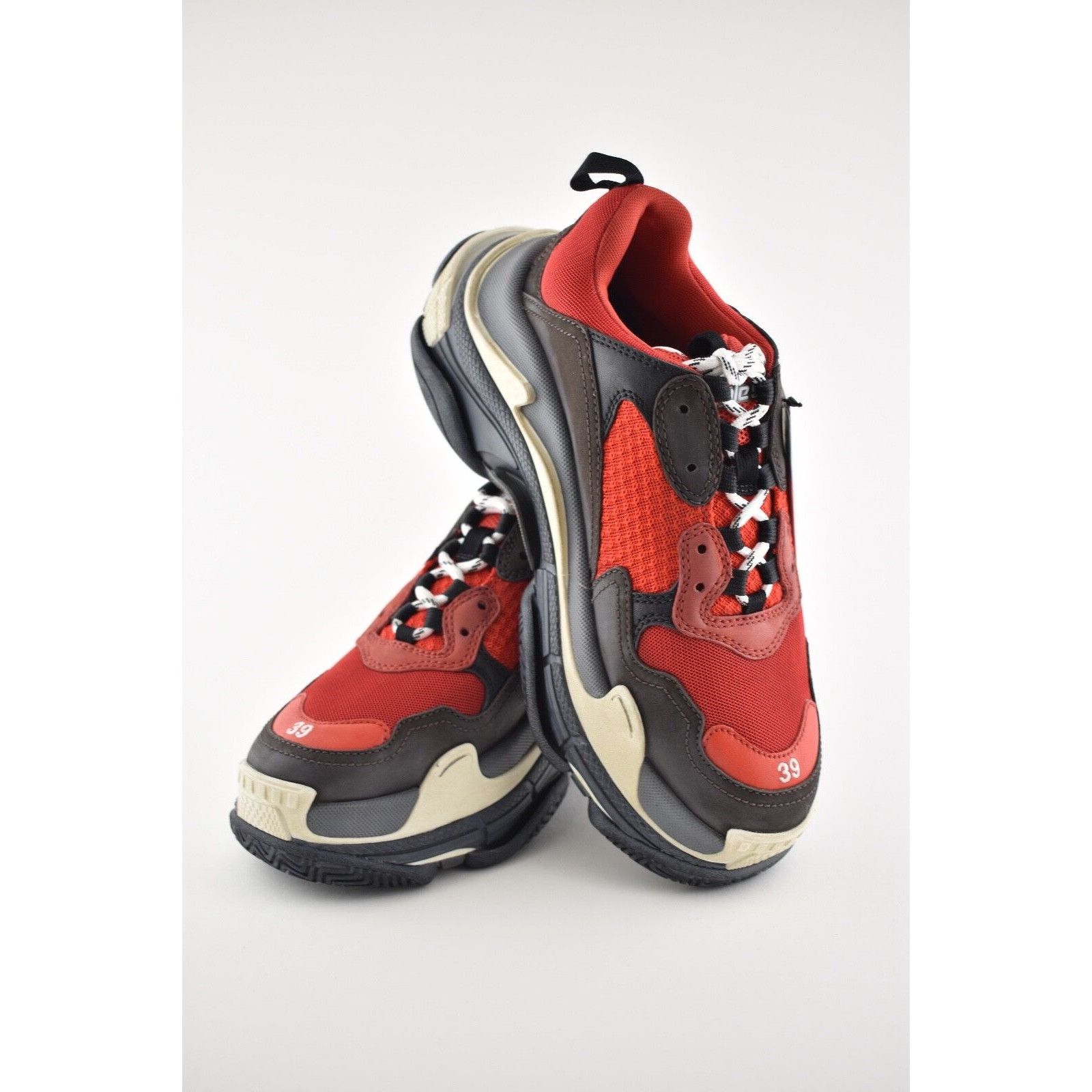 Balenciaga Balenciaga Triple S Black Red Bred Speed Flat Sneaker Size US 6 / EU 39 - 8 Thumbnail