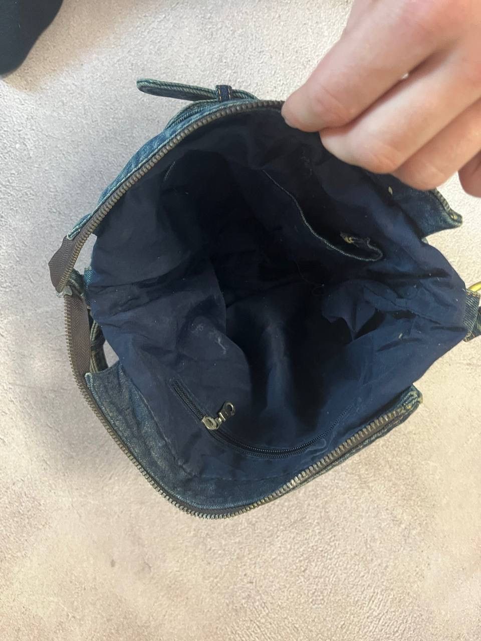 Japanese Brand KMRii Diesel style faded jeans vintage distressed bag Size ONE SIZE - 5 Thumbnail