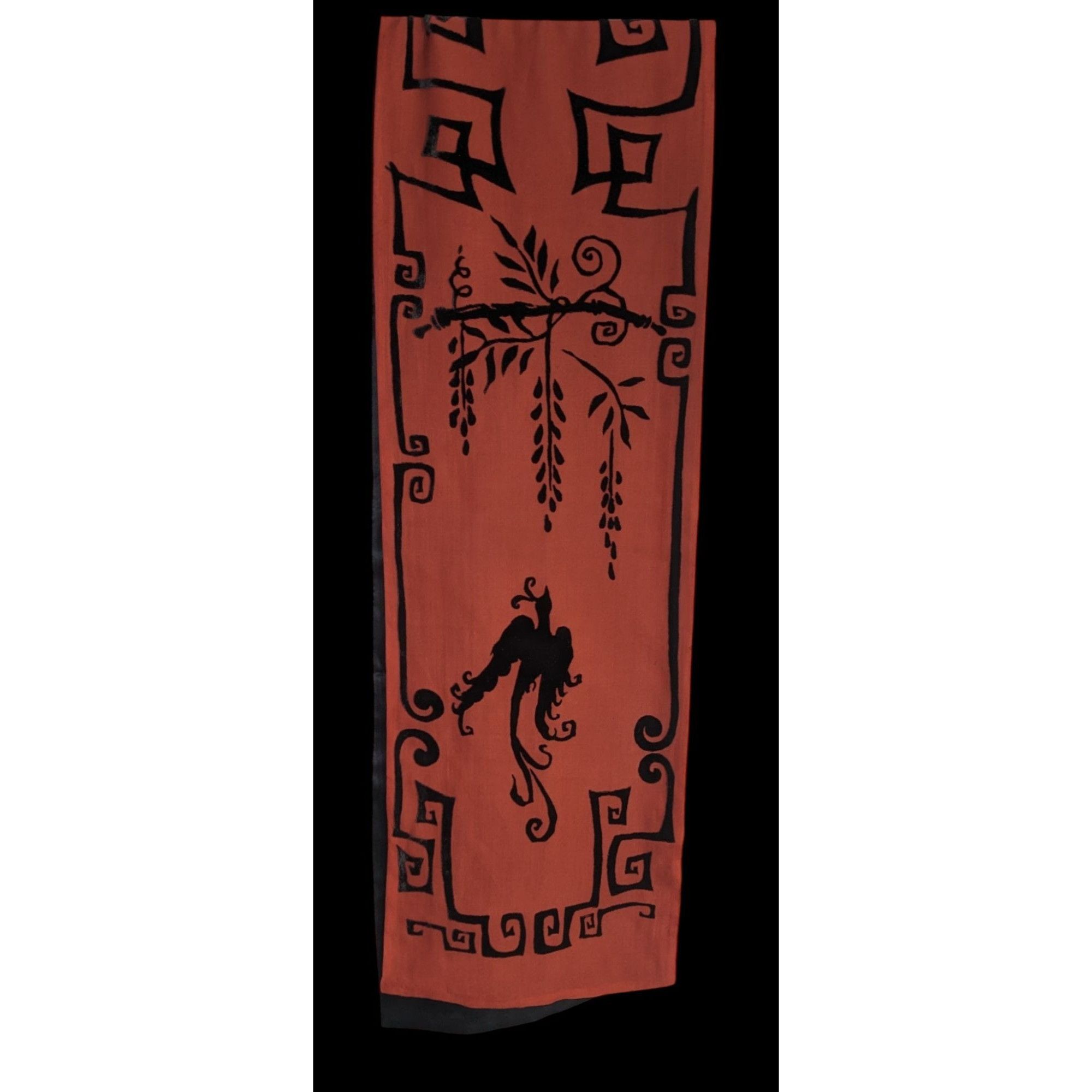 Other Vintage 90s Gothic Burnt Velvet Scarf With Intricate Butterf Size ONE SIZE - 5 Thumbnail