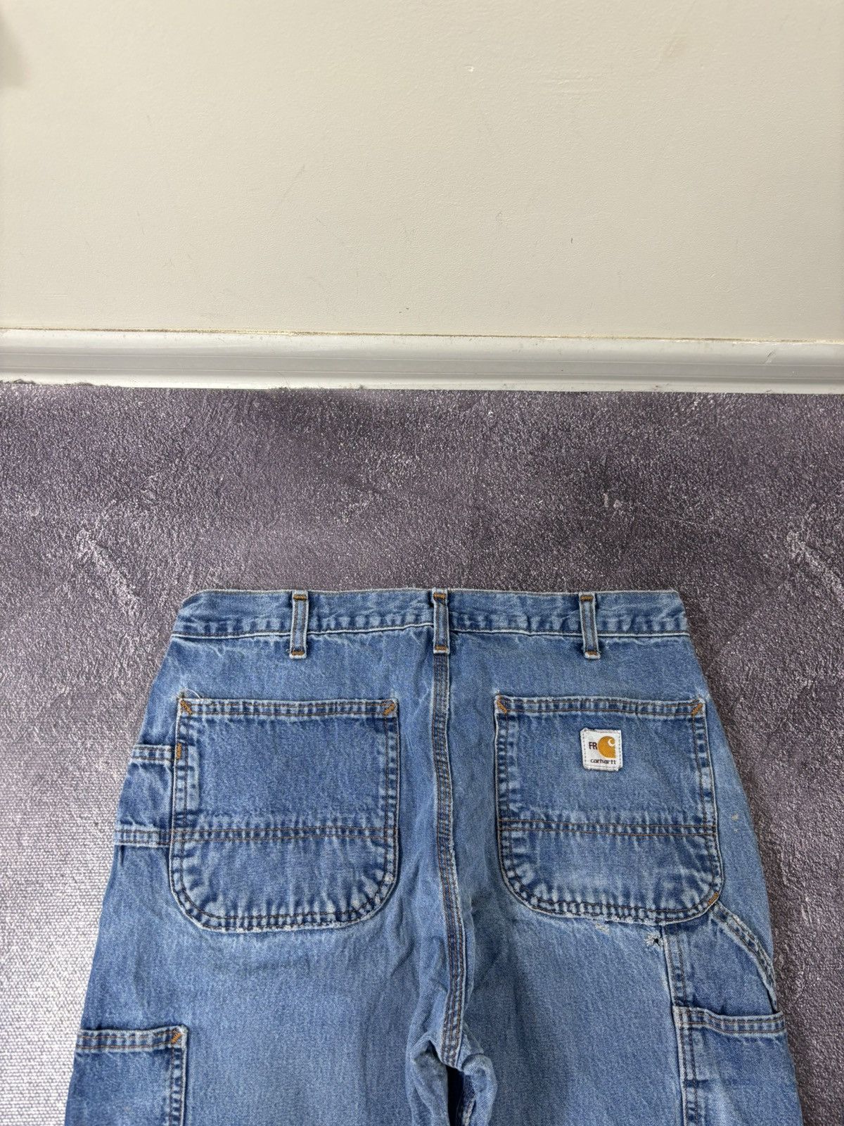 Carhartt Vintage Carhartt Flame Resistant Work Blue Denim Baggy Jeans Size US 33 - 6 Thumbnail