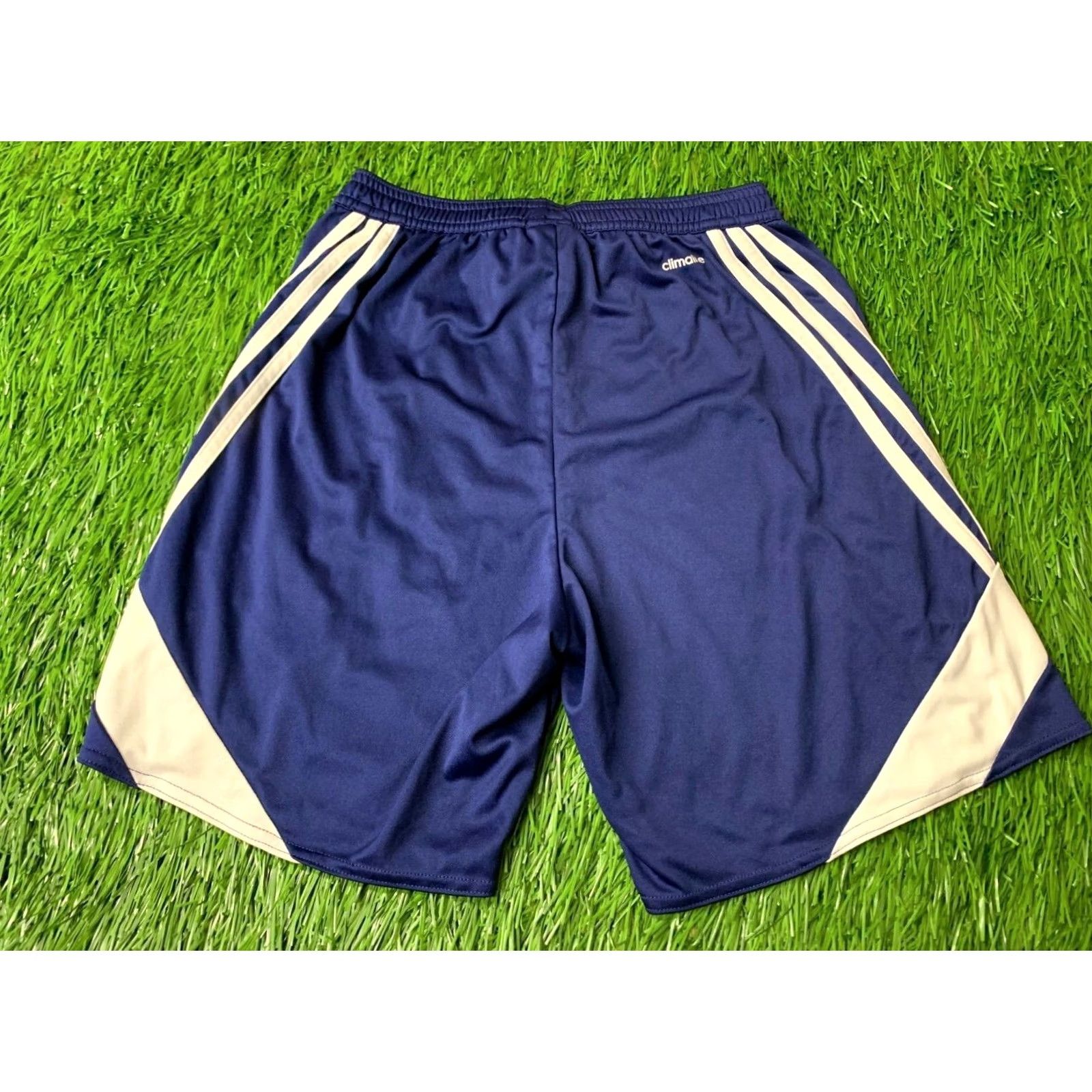 Adidas ADIDAS FOOTBALL SHORTS CLIMALITE 2018 MENS S NAVY BLUE AND WHITE SHORTS Regular Fit Size S Training Size US 29 - 6 Thumbnail