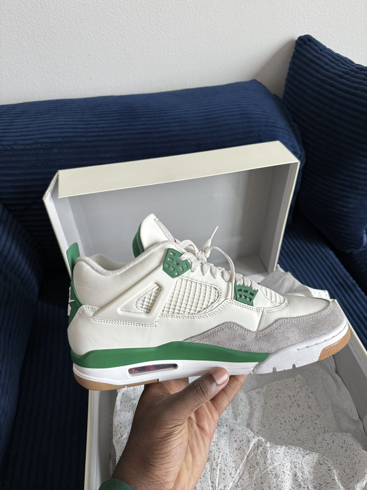 Jordan Brand Jordan x Nike SB Pine Green 4s Size US 12 / EU 45 - 5 Thumbnail