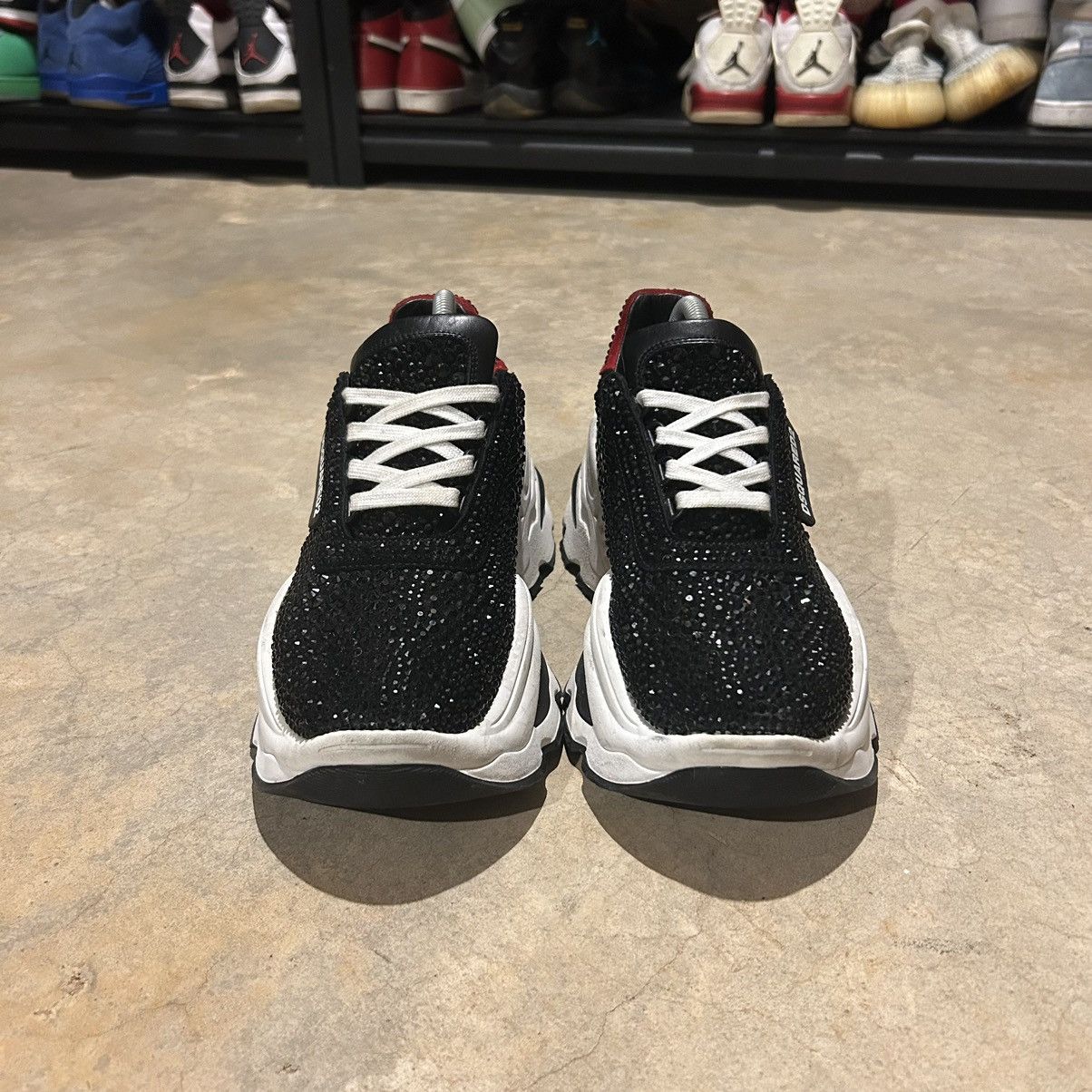 Designer × Dsquared2 Dsquared2 Giant Hike Strass Crystal Sneakers EU 40 Size US 7 / EU 40 - 4 Thumbnail