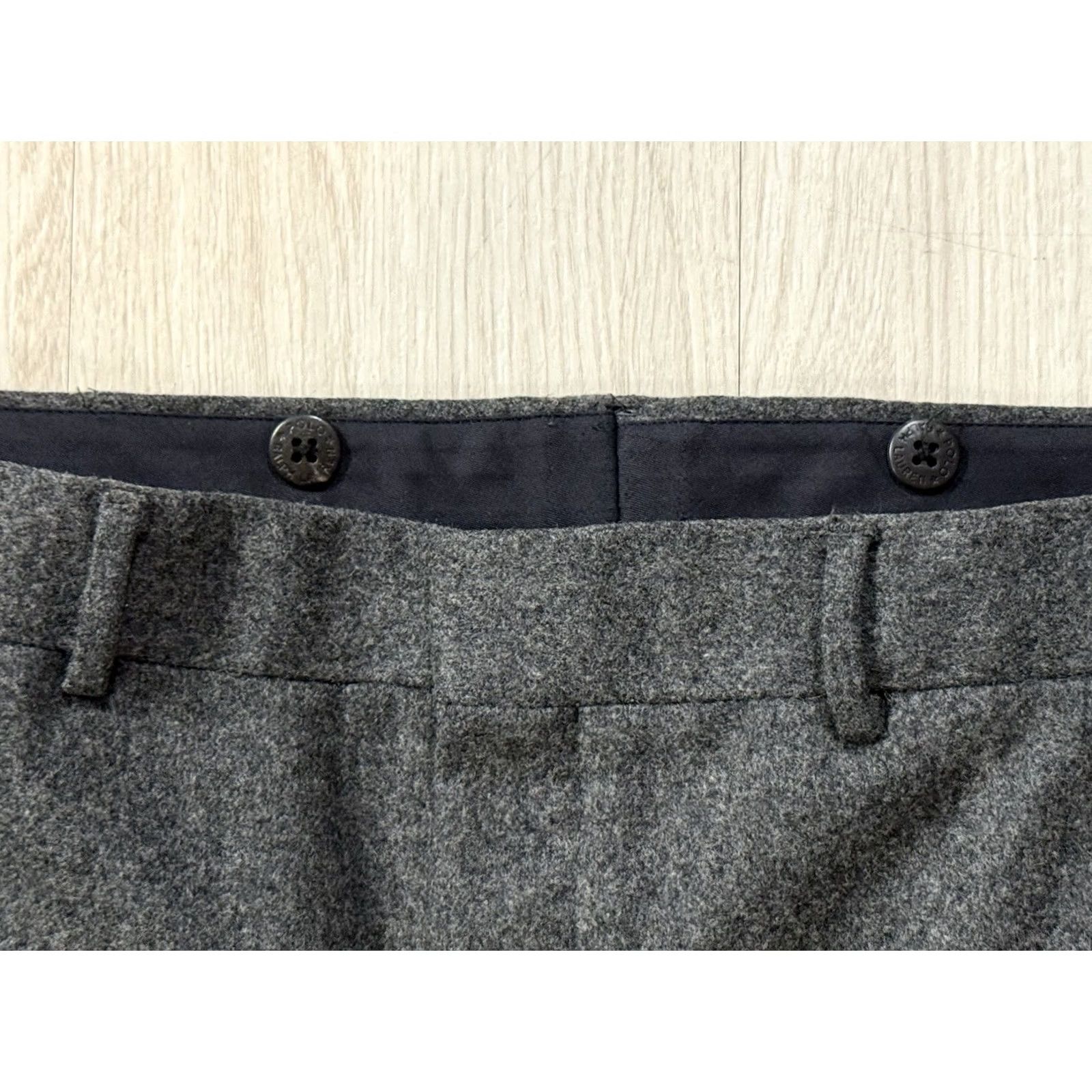 Polo Ralph Lauren VINTAGE Polo Ralph Lauren Pants Wool Cashmere Knit Pleated Straight 34x30 Gray 90s Italy Men's Dress Pants Size US S / EU 44-46 / 1 - 4 Thumbnail