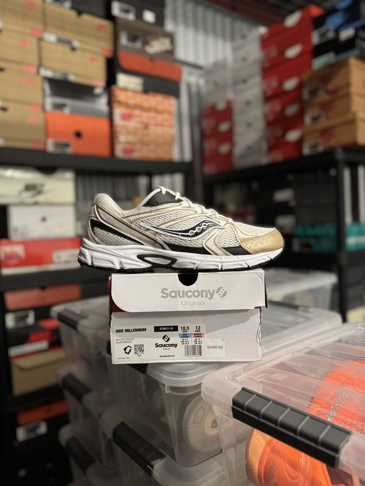 Saucony Saucony Ride Millenium White Gold Black Size 10.5 Size US 10.5 / EU 43-44 - 1 Thumbnail