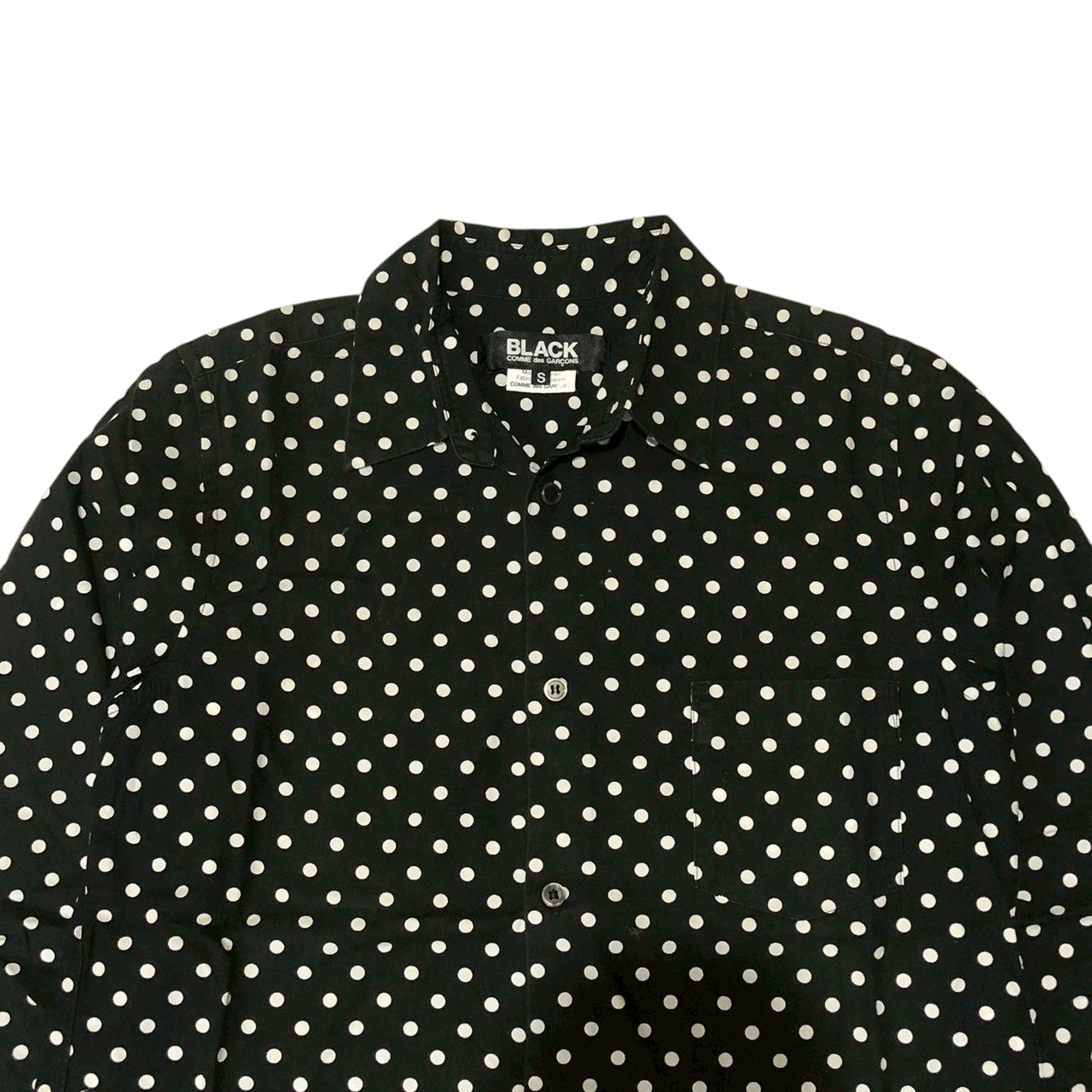Comme des Garcons Black BLACK Comme des Garcons Polka Dot Contrast Shirt Size US S / EU 44-46 / 1 - 2 Thumbnail
