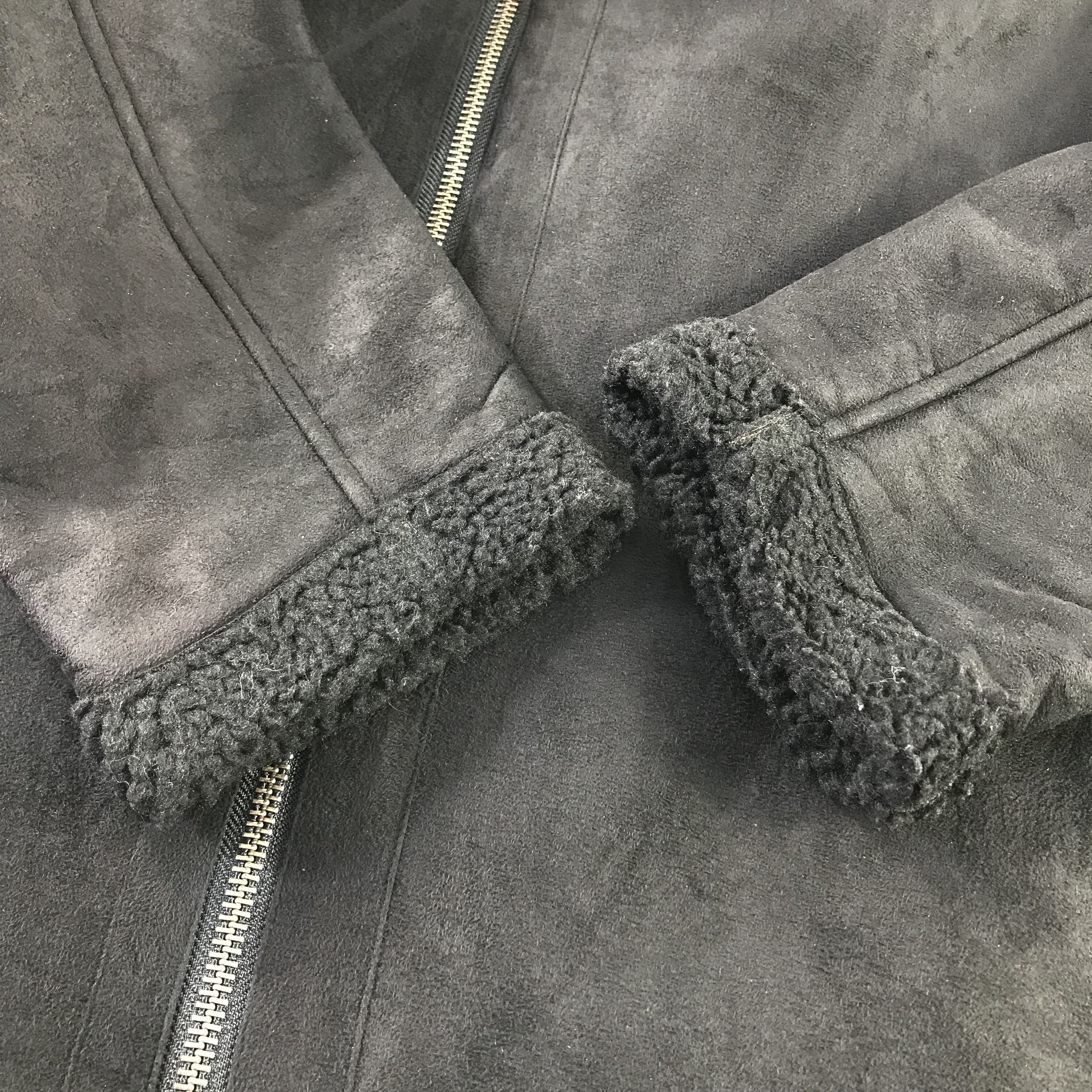 Japanese Brand Faux Suede Biker Zipper Jacket Size US L / EU 52-54 / 3 - 4 Thumbnail