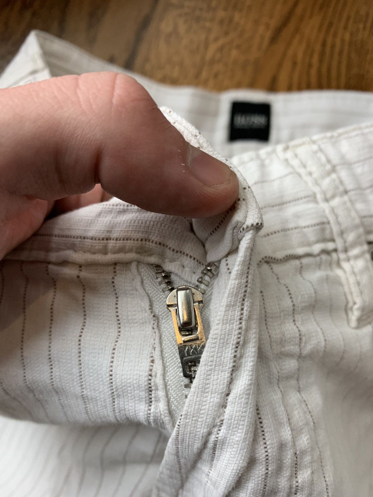 Hugo Vintage Hugo Boss Pants Pinstripe Pants White Jeans Jacksons Size US 34 / EU 50 - 5 Thumbnail