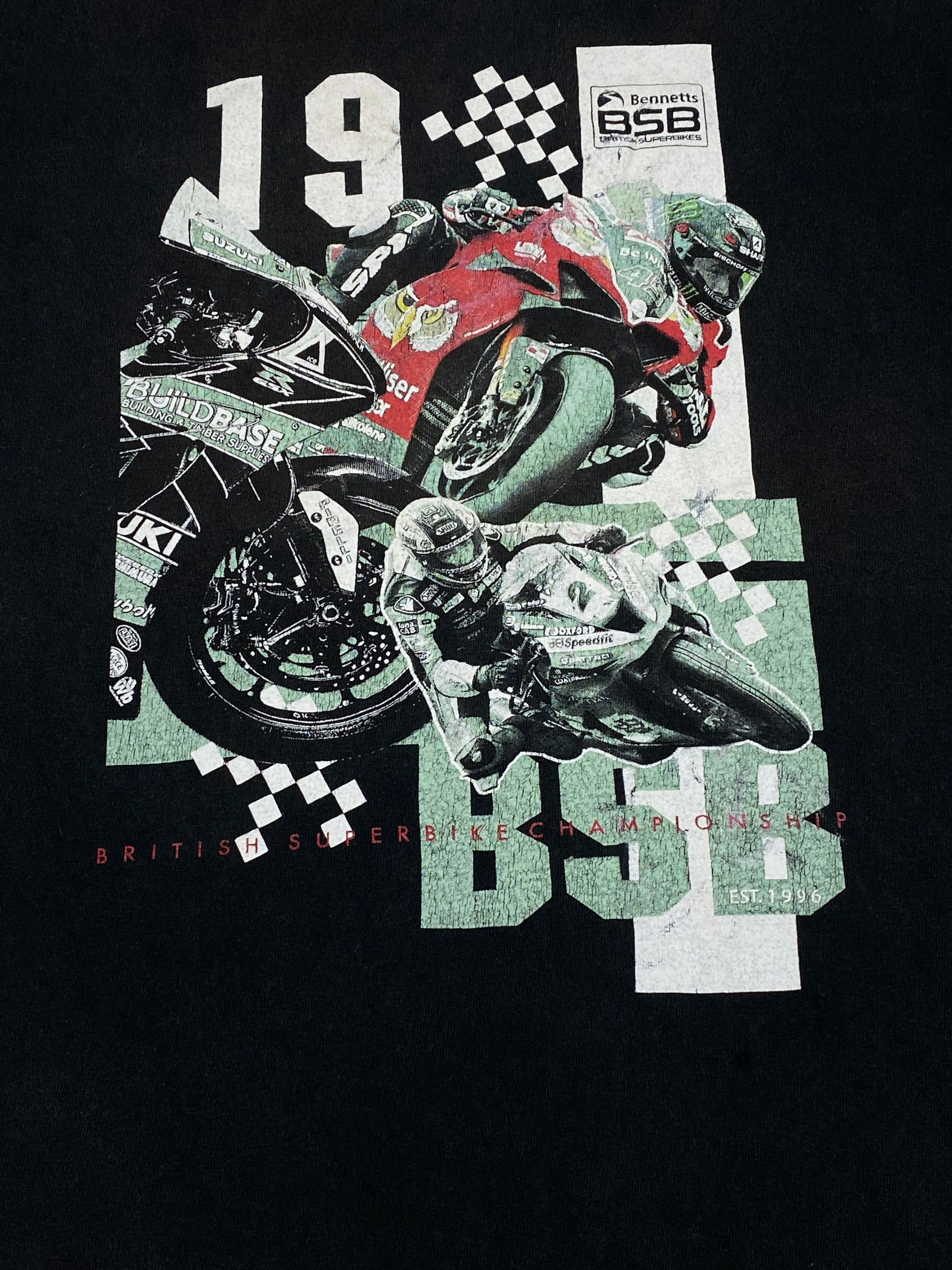 Vintage Vintage BSB British Superbike Faded T-Shirt Y2k Suzuki M617 Size US S / EU 44-46 / 1 - 4 Thumbnail