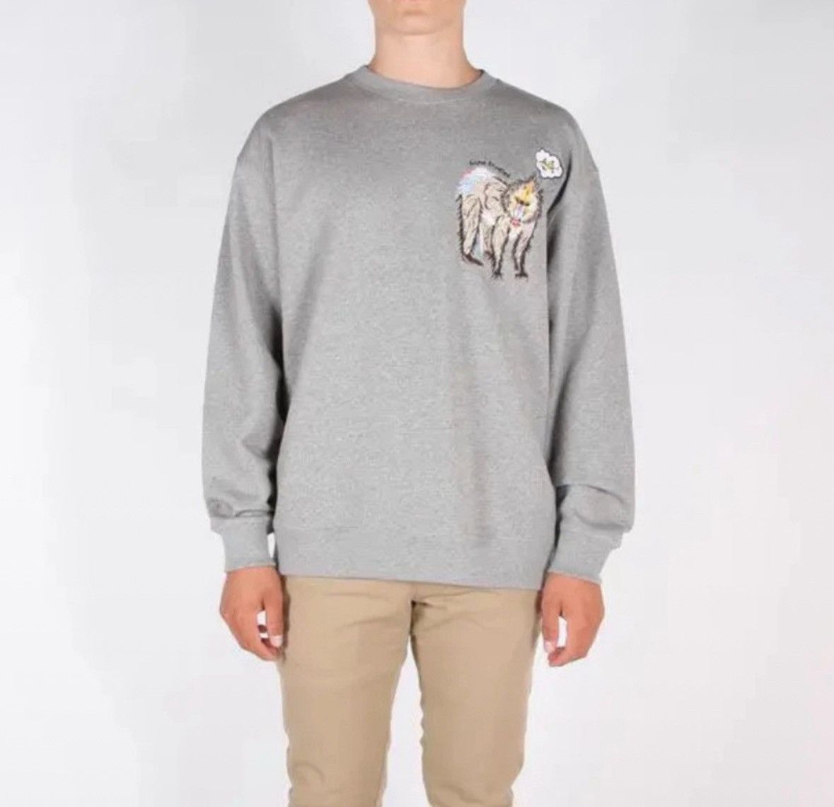 Acne Studios Acne Studios Sweatshirt with embroidered baboon Size US M / EU 48-50 / 2 - 1 Thumbnail