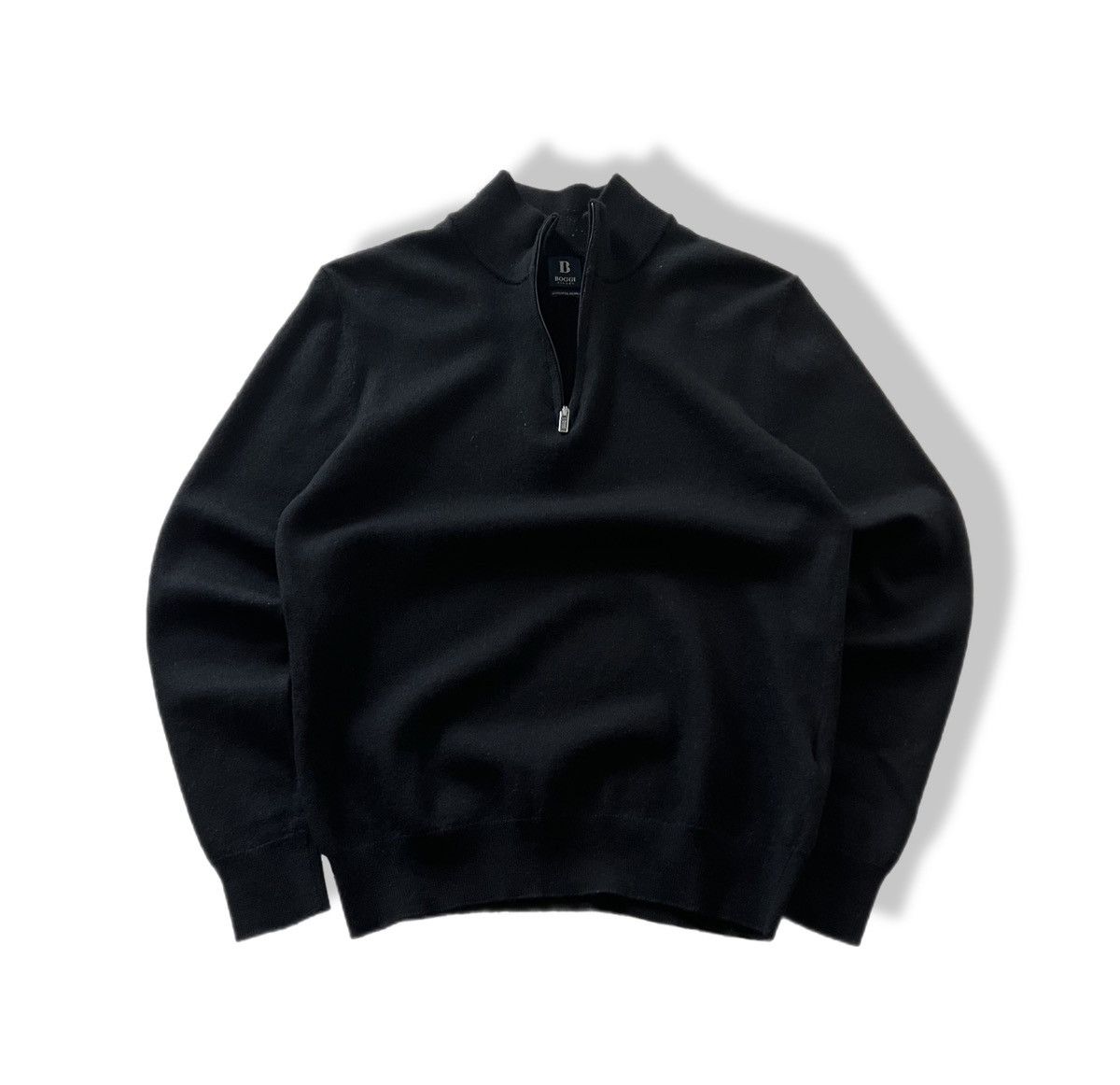 Boggi Boggi Milano Men’s Black Wool Crewneck Jumper Medium Size US M / EU 48-50 / 2 - 1 Thumbnail