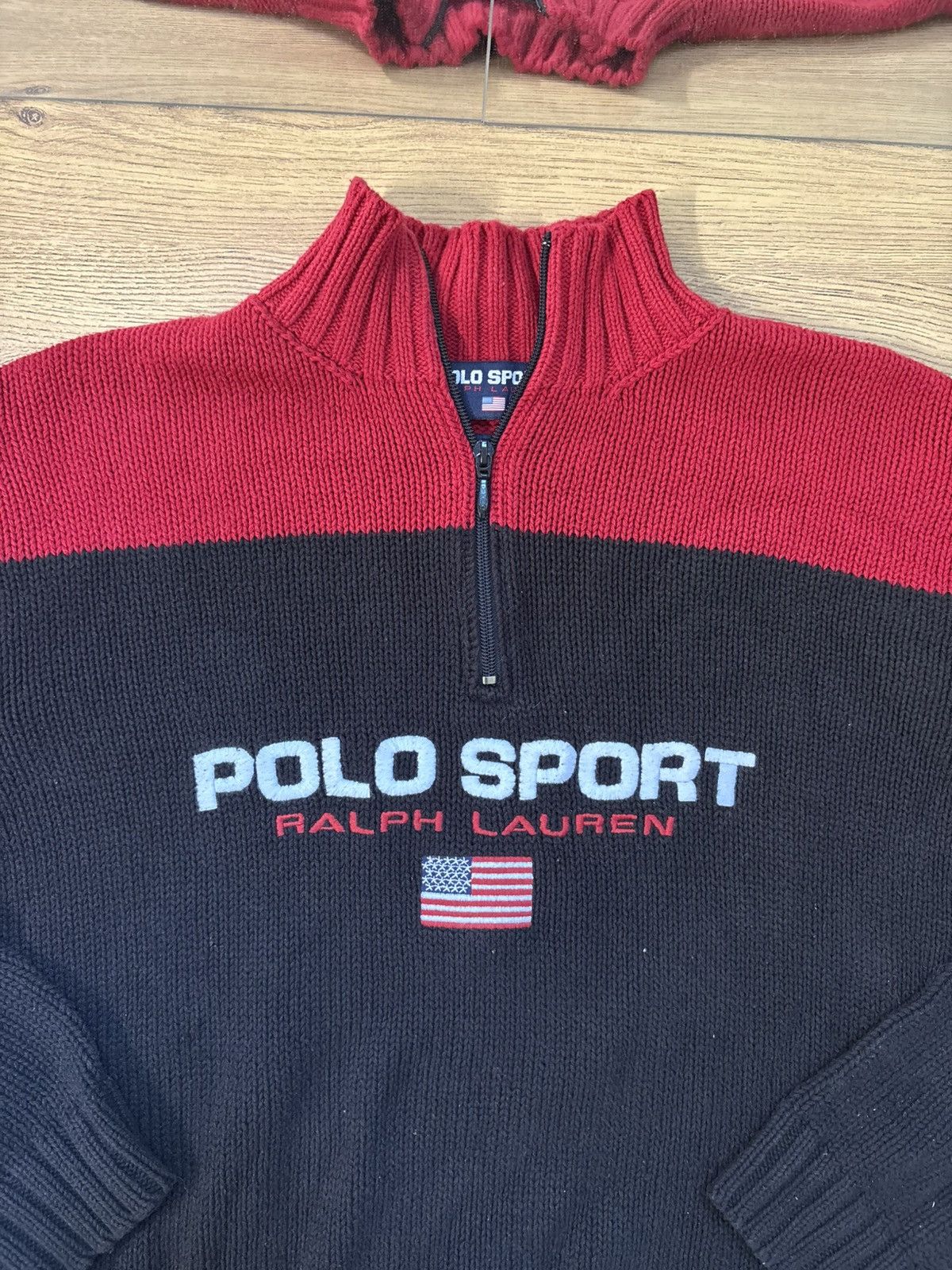 Polo Ralph Lauren Polo Ralph Lauren Red Chunky Knit Sweater - Size L Size US L / EU 52-54 / 3 - 2 Thumbnail
