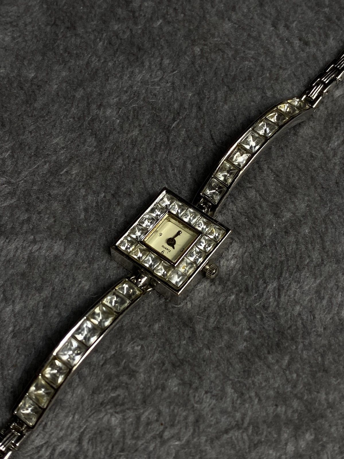 Japanese Brand × Jewelry × Vintage Futuristic Vintage Square Crystal Quartz Watch Work 100% Size ONE SIZE - 2 Thumbnail