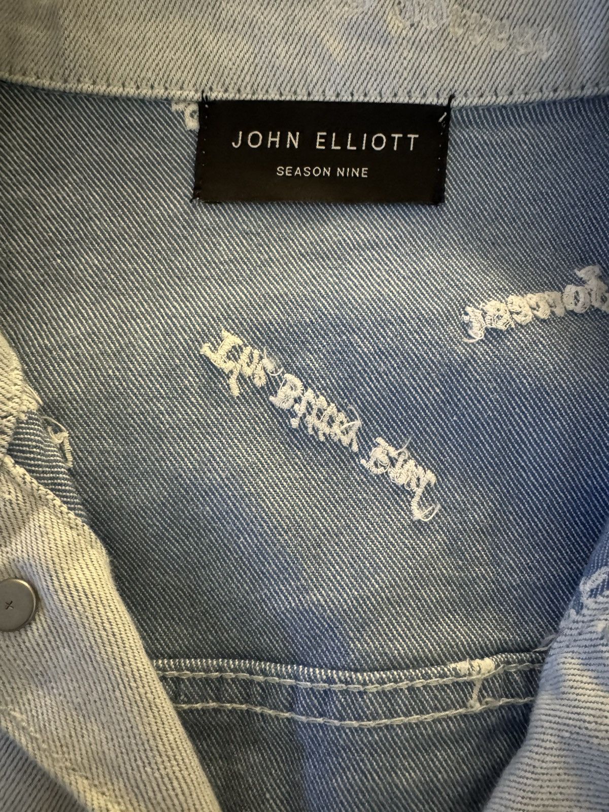 John Elliott John Elliott Denim Jacket Size US L / EU 52-54 / 3 - 4 Thumbnail