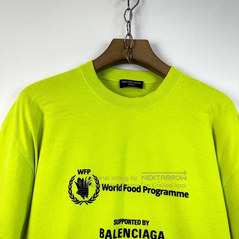 Balenciaga Balenciaga Neon Green Wheat Spike Short Sleeve T-Shirt Size US M / EU 48-50 / 2 - 3 Thumbnail