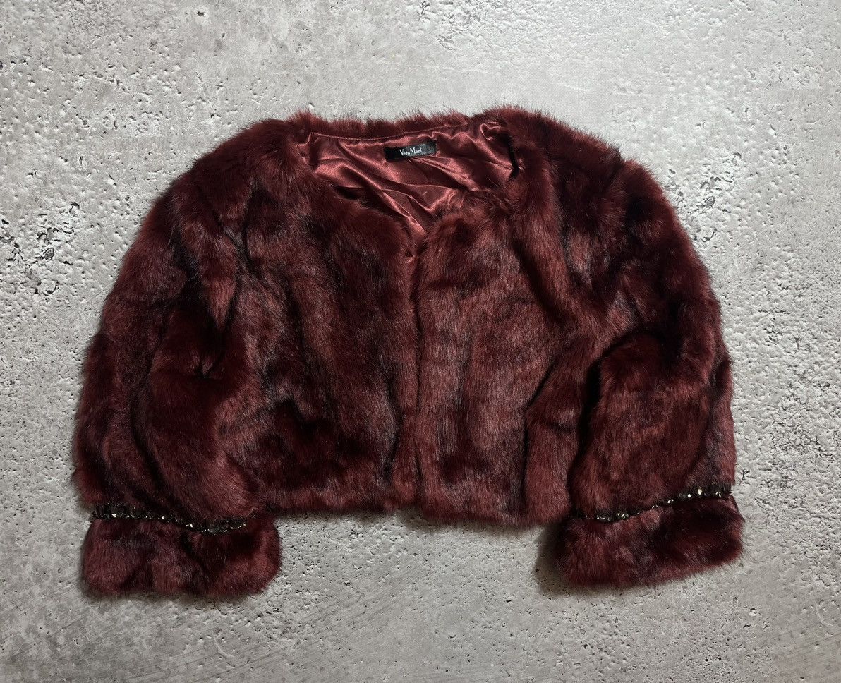If Six Was Nine × Vintage FAUX FUR AMAZING CROPPED AVANT GARDE JACKET Size S / US 4 / IT 40 - 1 Thumbnail