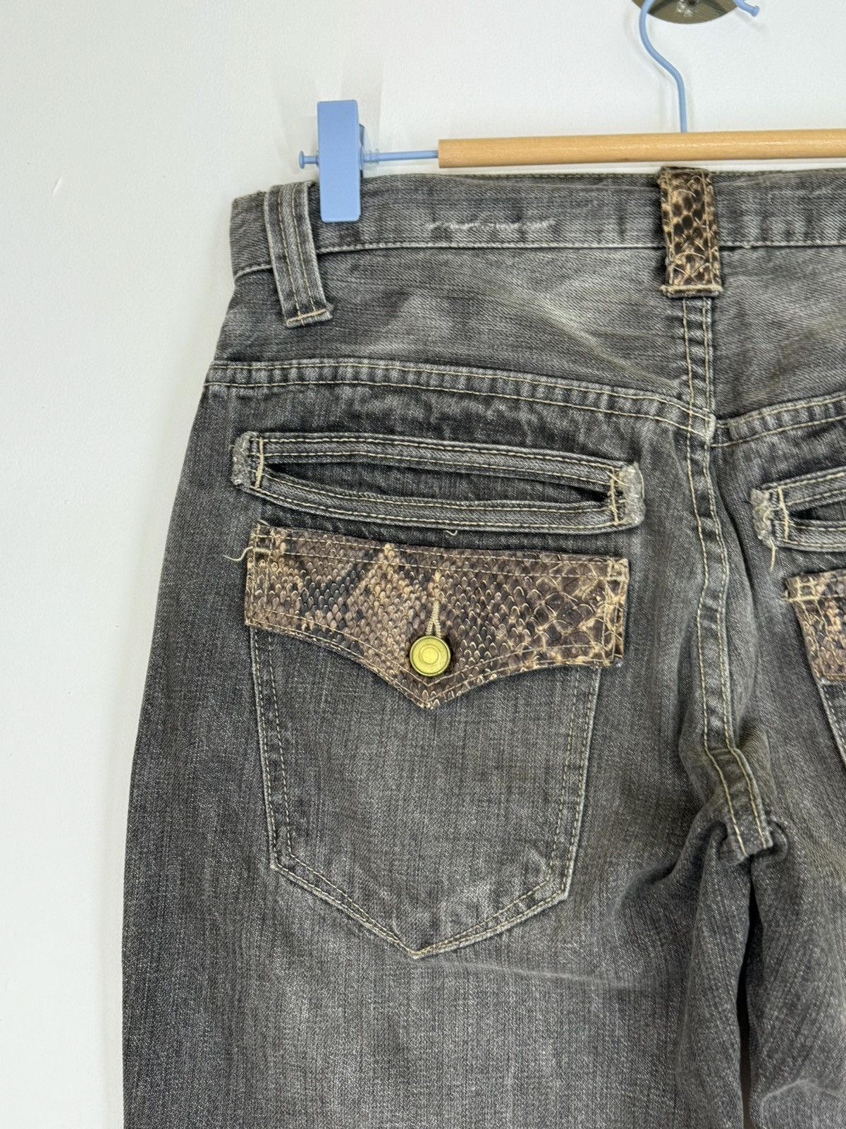 Hysteric Glamour × If Six Was Nine × Vintage TWISTED CUT TAKAIQ.COM SNAKE SKIN DENIM Size US 30 / EU 46 - 9 Thumbnail