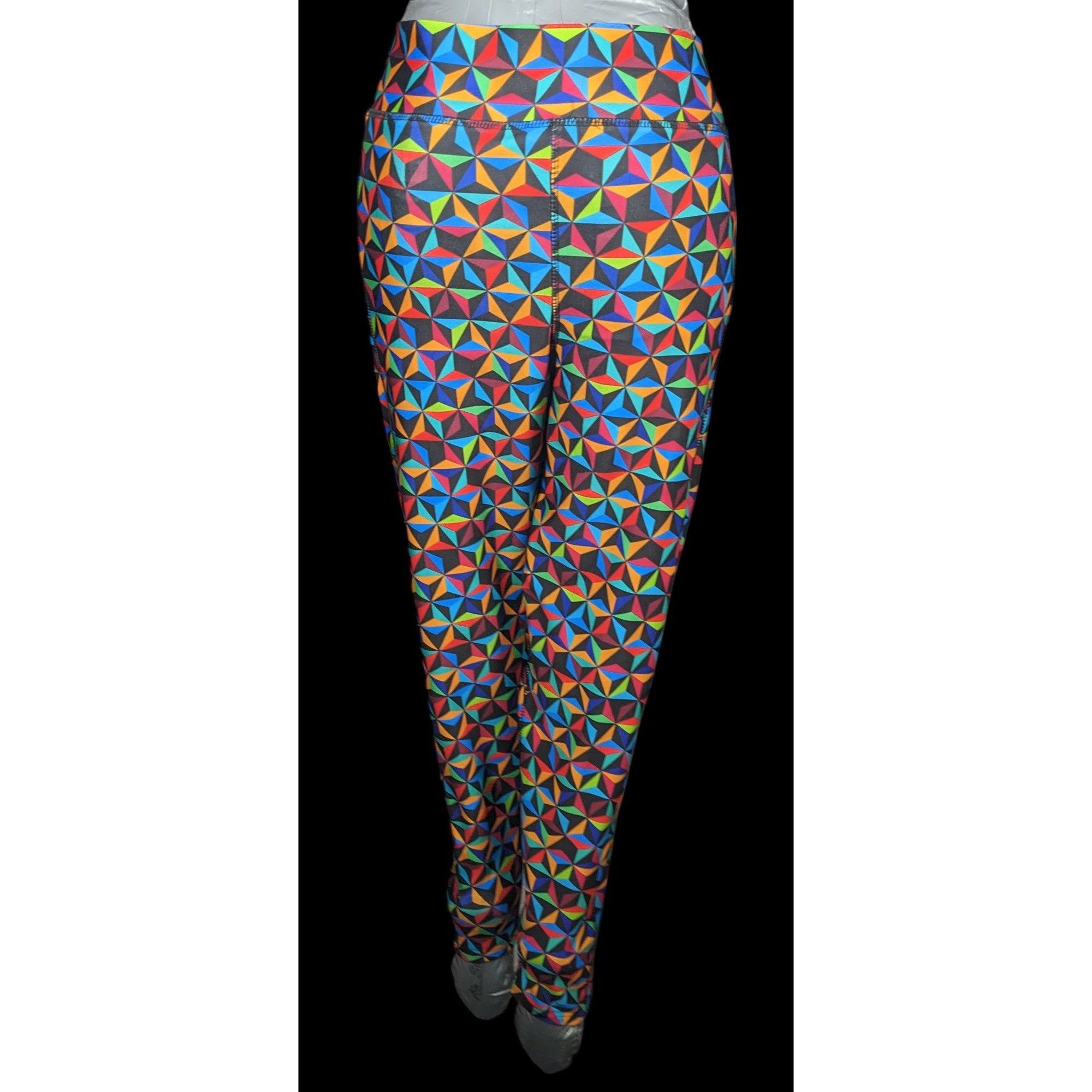 Disney Disney Epcot Rainbow Geometric Print Leggings Size Large Size 34" / US 12 / IT 48 - 2 Thumbnail